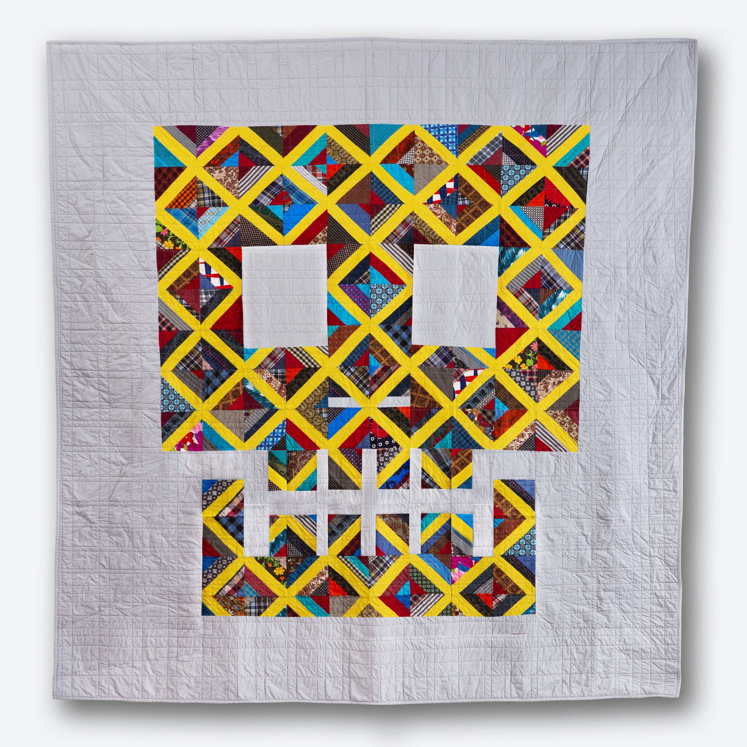 ^ WEWHOCANNOTBENAMED / 82" x 88" / Strip quilt / 2019