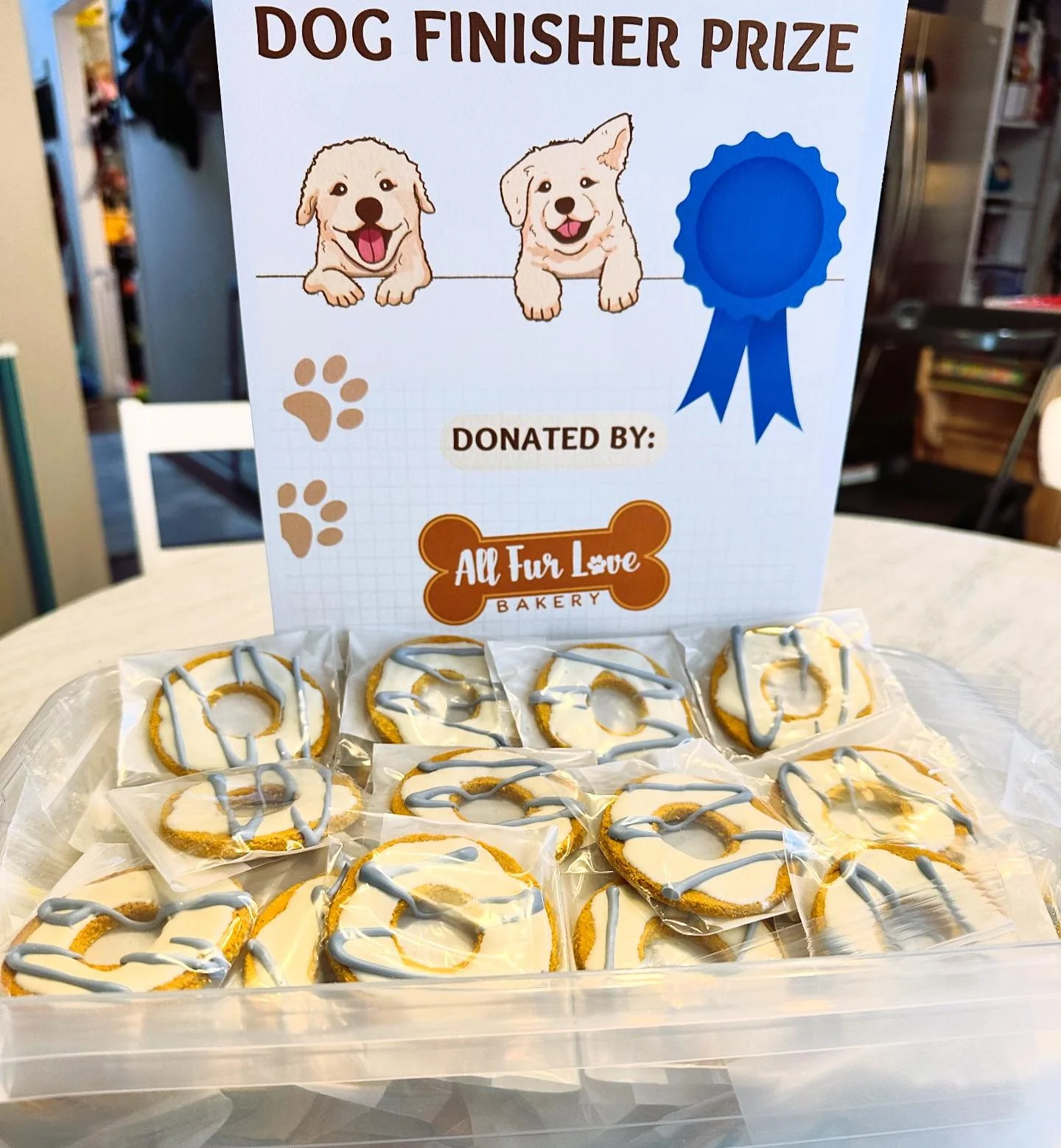 We have a whole TUB of cookies ready to go for the @giveadogajob5k this Saturday! Even if you can&rsquo;t make it out to see us, please take a moment to look into @canineorg and consider a donation towards the amazing work they do 💙🐾