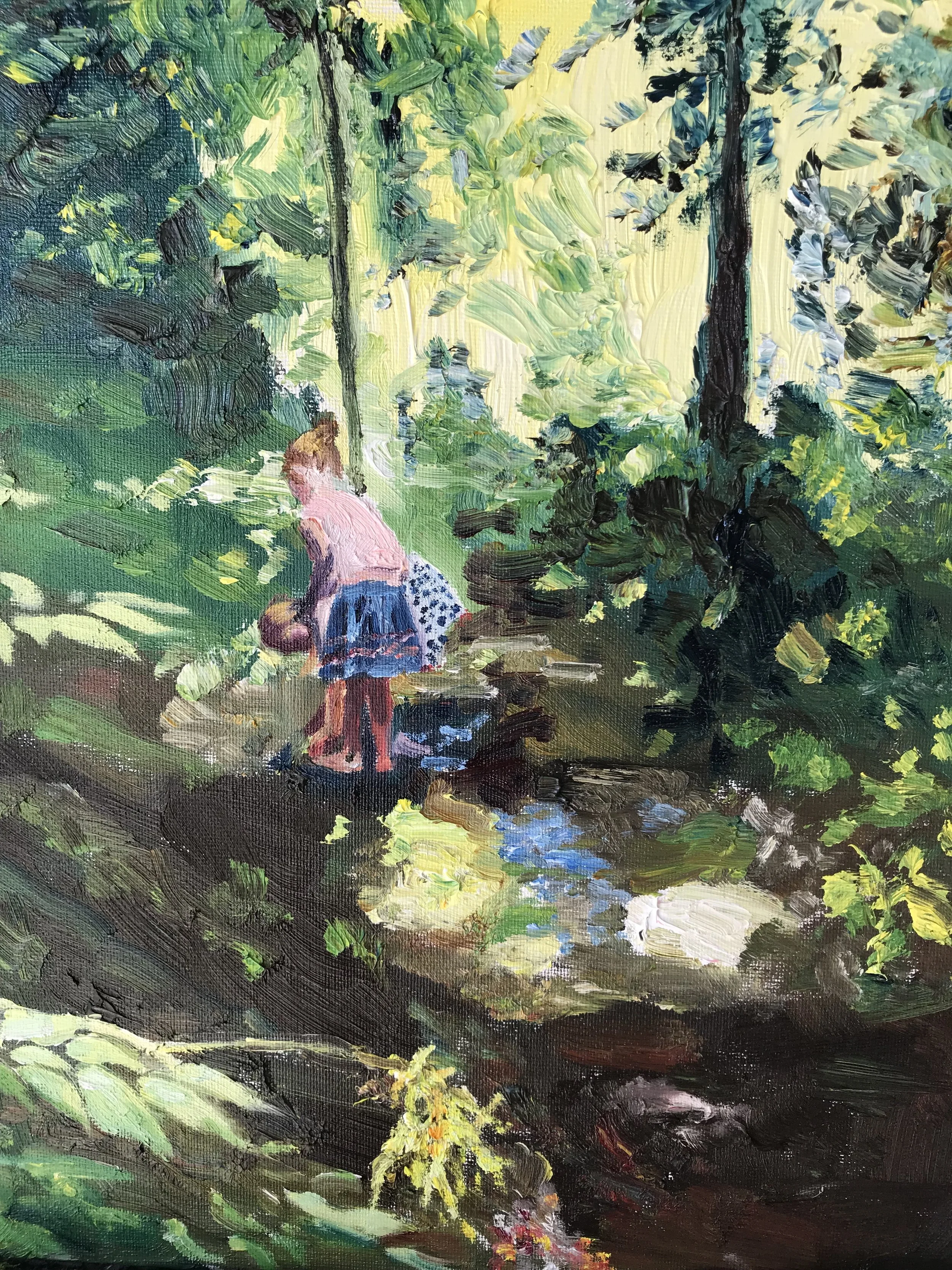 Girls in a Stream, Alps