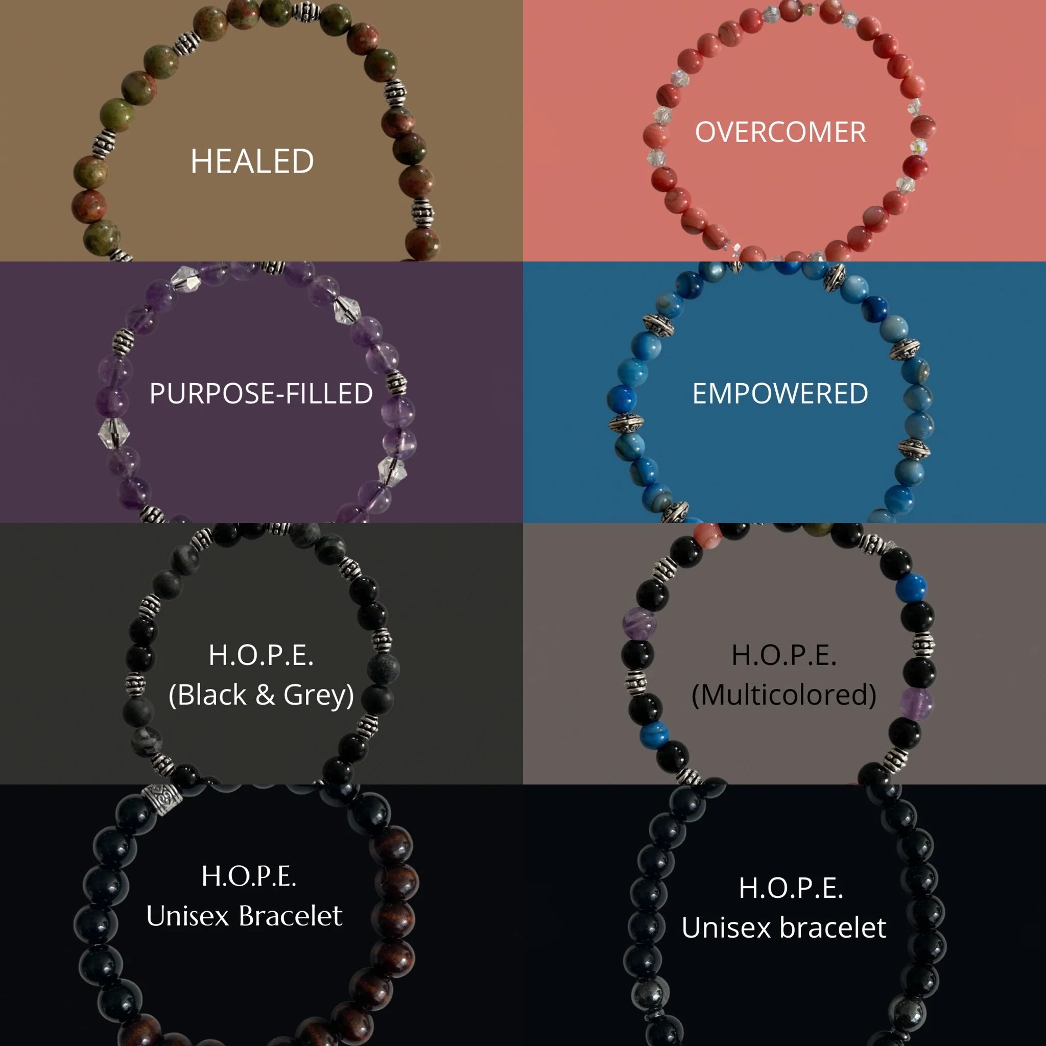 H.O.P.E. Word Bracelets