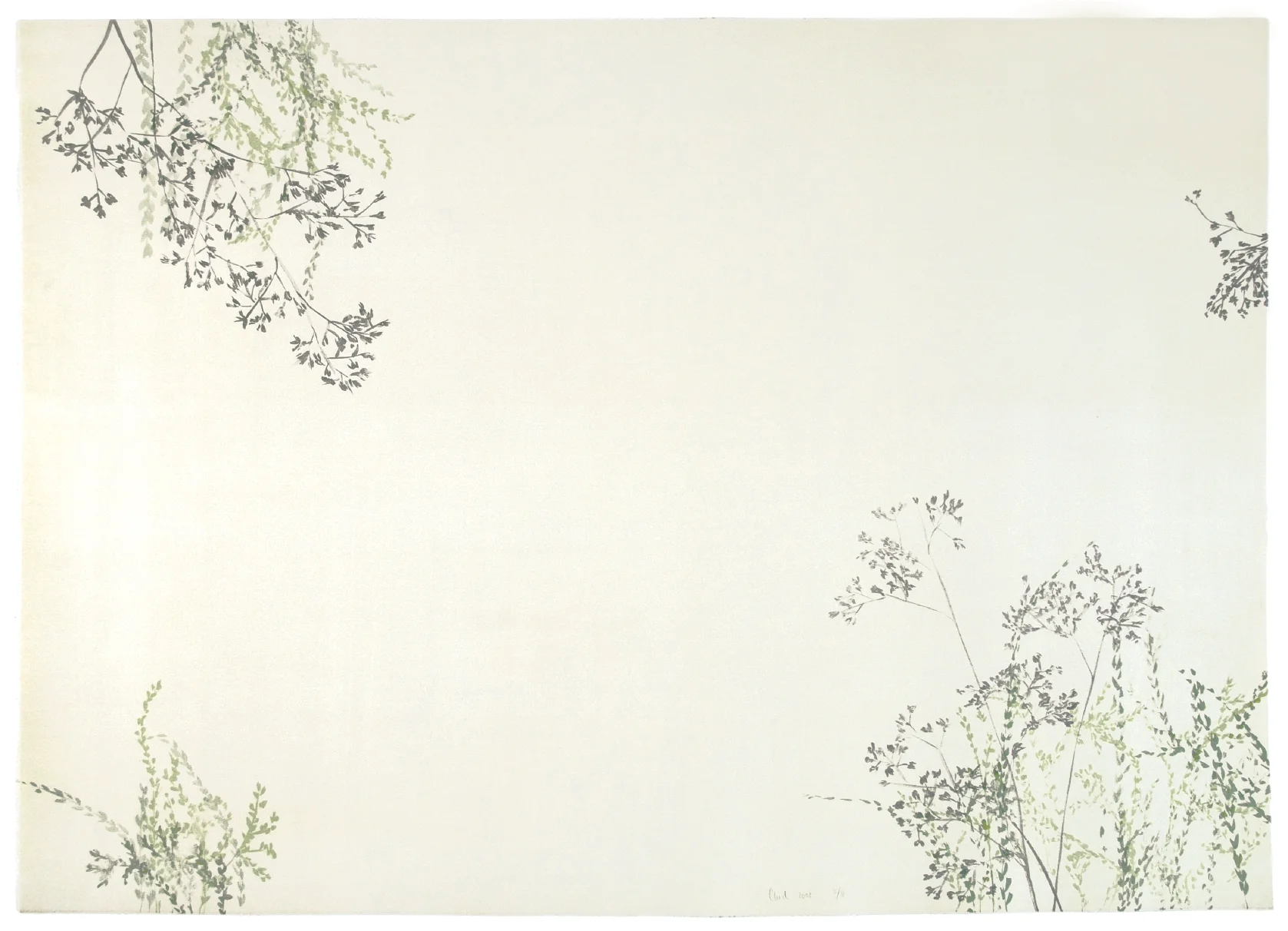 Cécile Wick, Garten II, 2008, Lithographie, 70 x 100 cm. © Cécile Wick