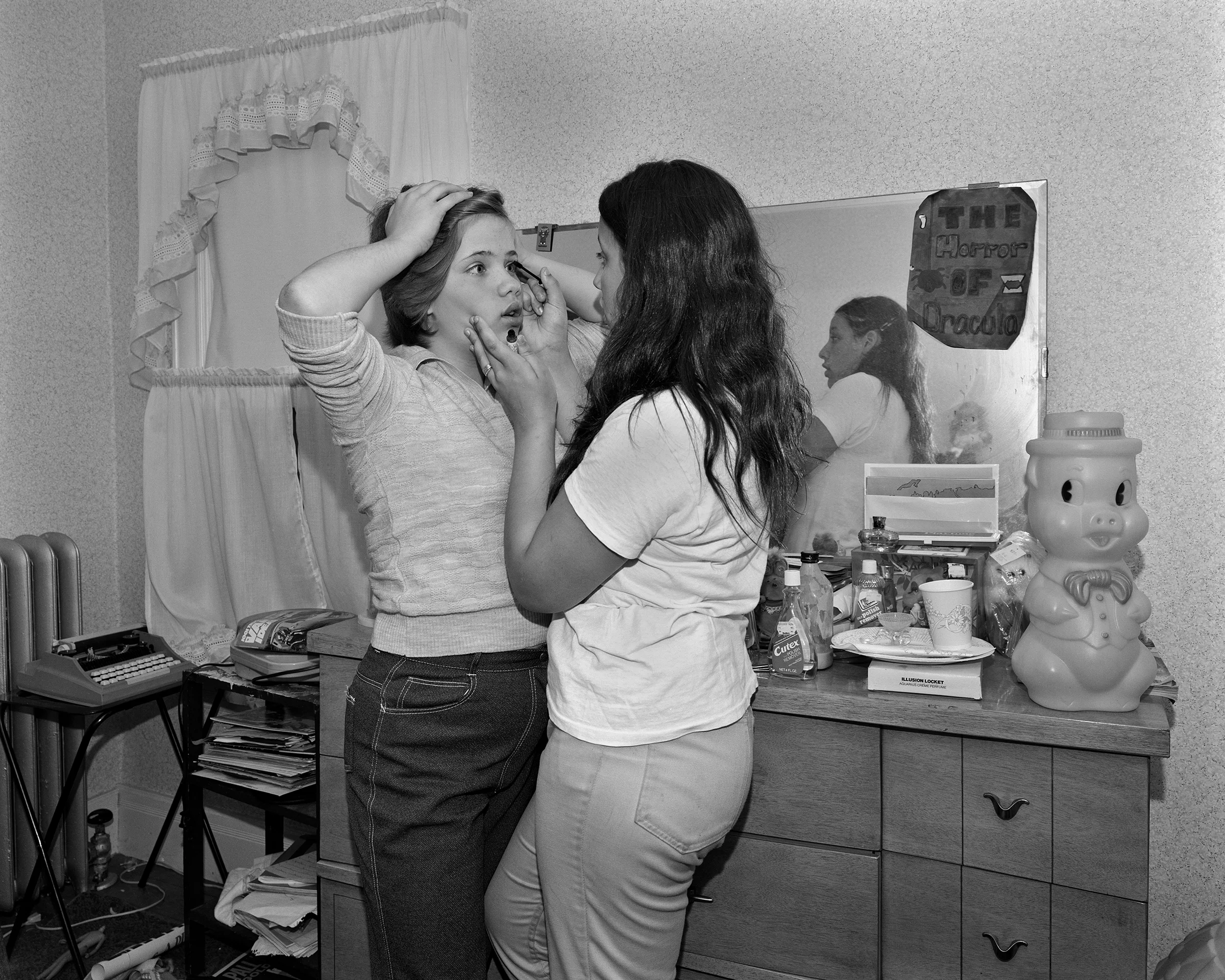 Girls Applying Mascara, Domestic Rituals (1979-83) | Mary Frey
