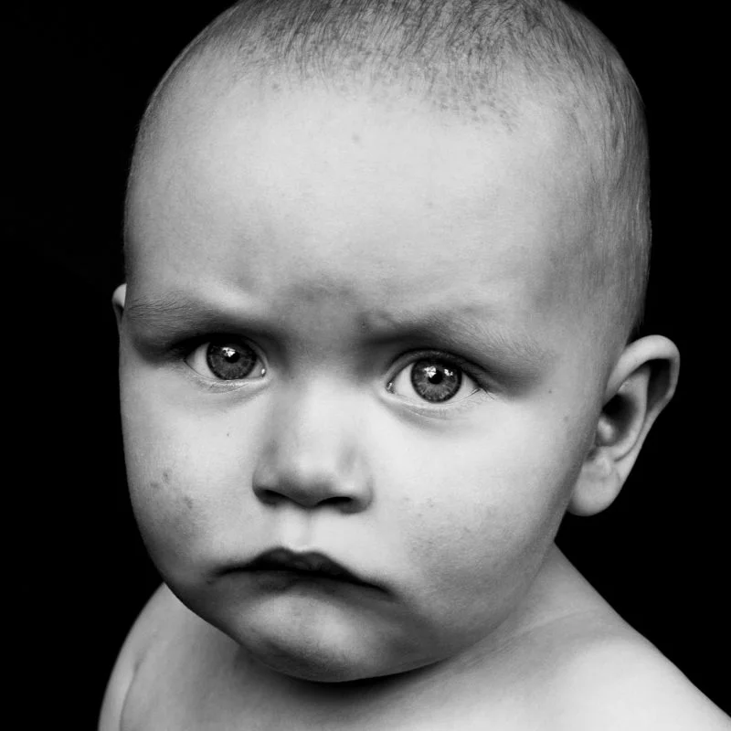 Mathis, 10 Monate, 2004, 15 x 15 cm, Silbergelatine-Print, Vintage | © Walter Schels