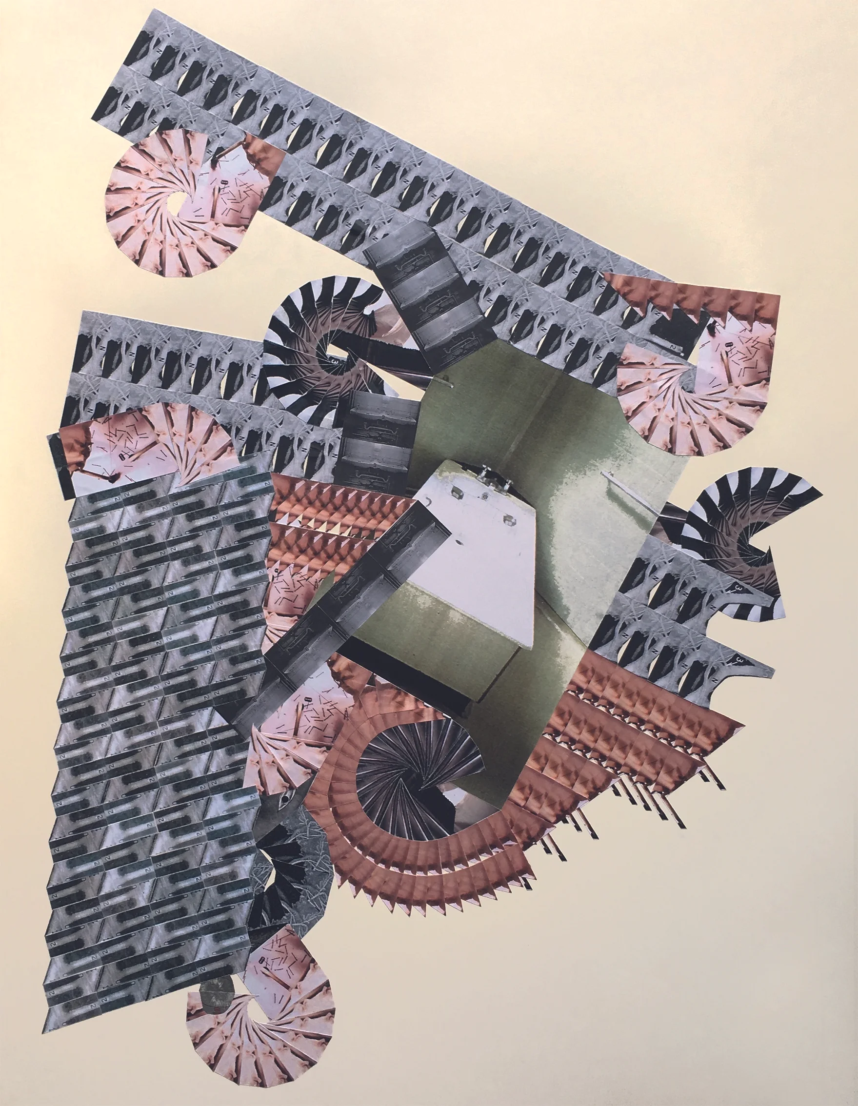 Sans titre circa 2000, photocollage, 84 × 59,5 cm, pièce unique | © Lindsay Caldicott / Courtesy Christian Berst art brut