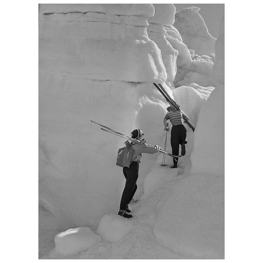 &laquo;Am zweiten Tag bei sch&ouml;nstem Wetter wurde [&hellip;]der Aufstieg zur Galmihornl&uuml;cke in Angriff genommen&raquo;, Zitat aus der originalen Reportage, 1950. Foto: Milou Steiner &copy; StAAG/Ringier Bildarchiv

Milou Steiner (1915&ndash;