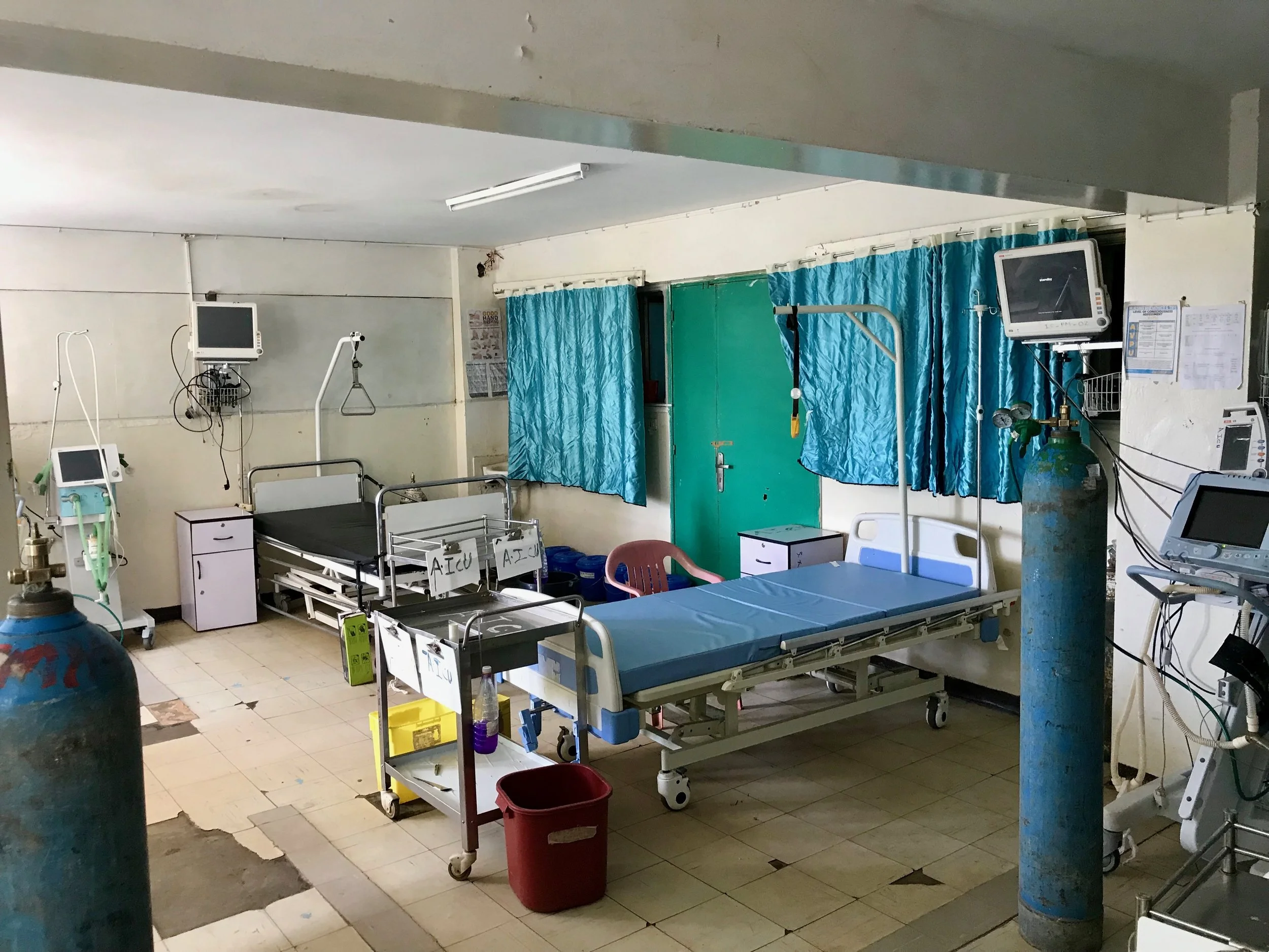 The intensive care unit at the Nigist Eleni Mohammed Memorial Hospital in Hosanna, Ethiopia.