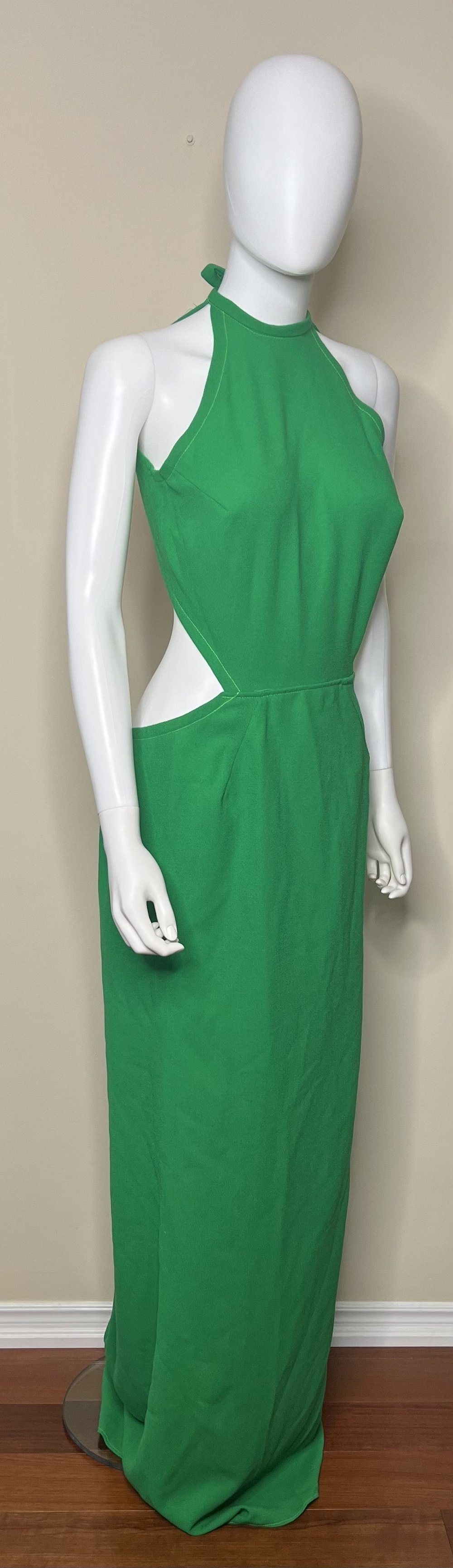 Breanna' Bamboo Green Full Length Dress  MICHAEL KULUVA