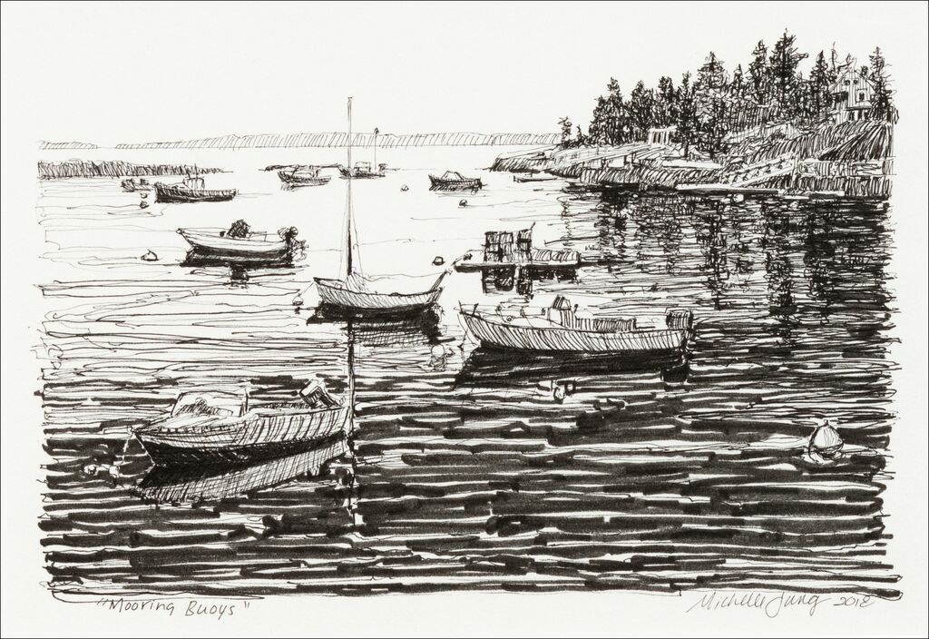 Mooring Buoys ~ Cape Harbor in Southport, ME