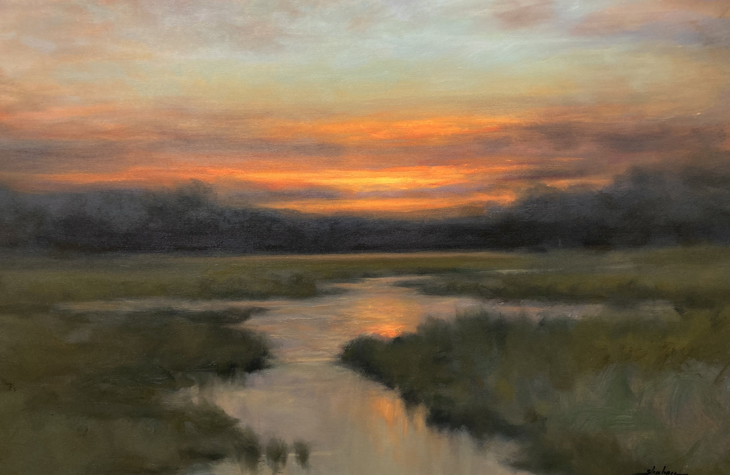 Sundown Across the Marsh