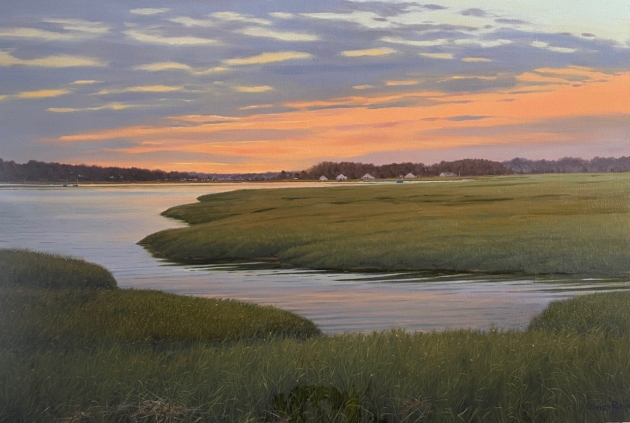 Sunset on the North River, Scituate, MA