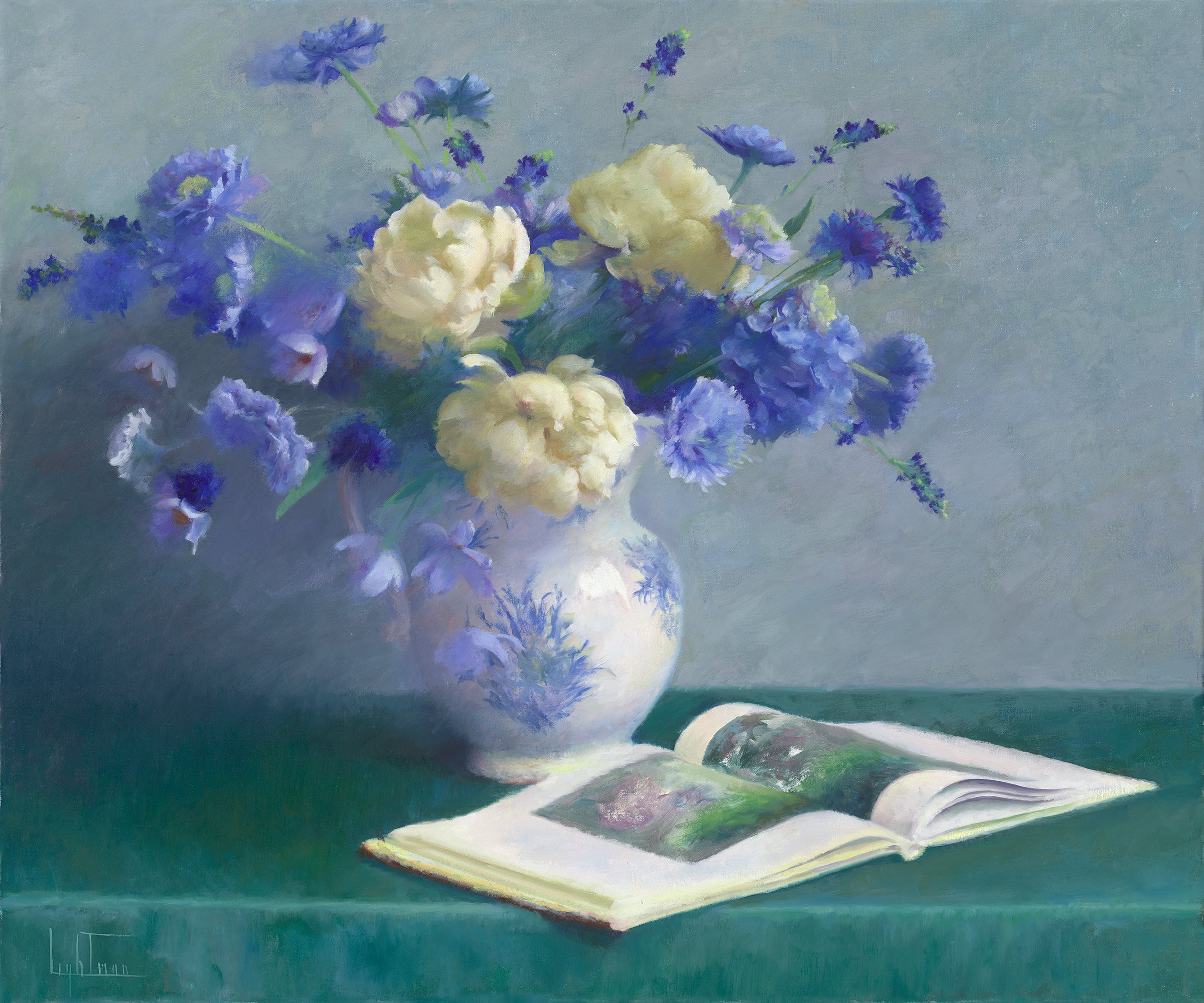 Still Life with Blue and White Pitcher