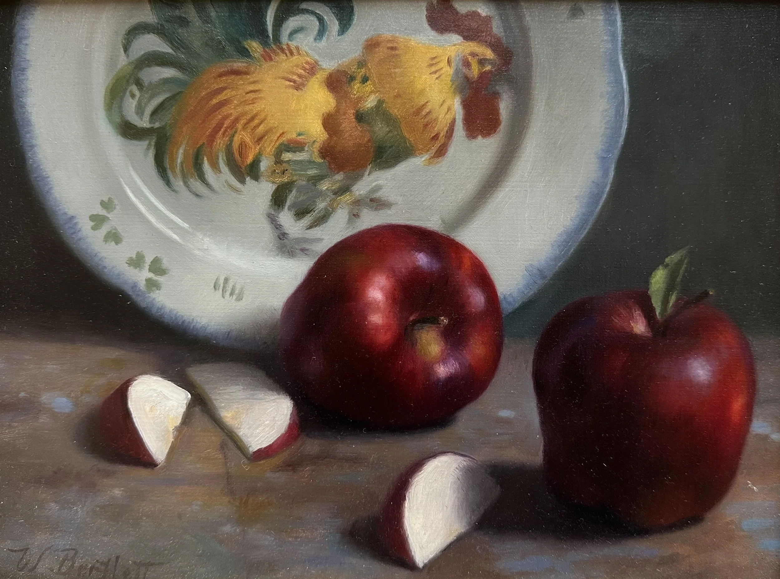 Apple and Rooster Plate