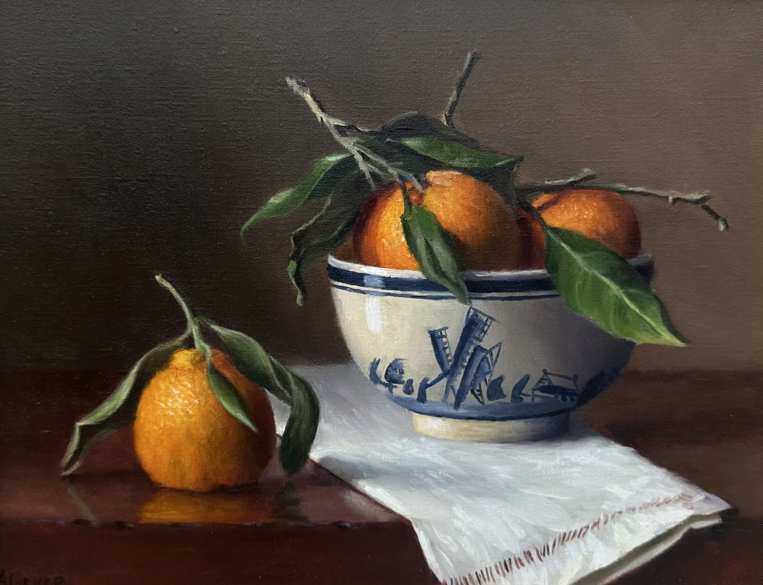 Clementines in Delft Bowl