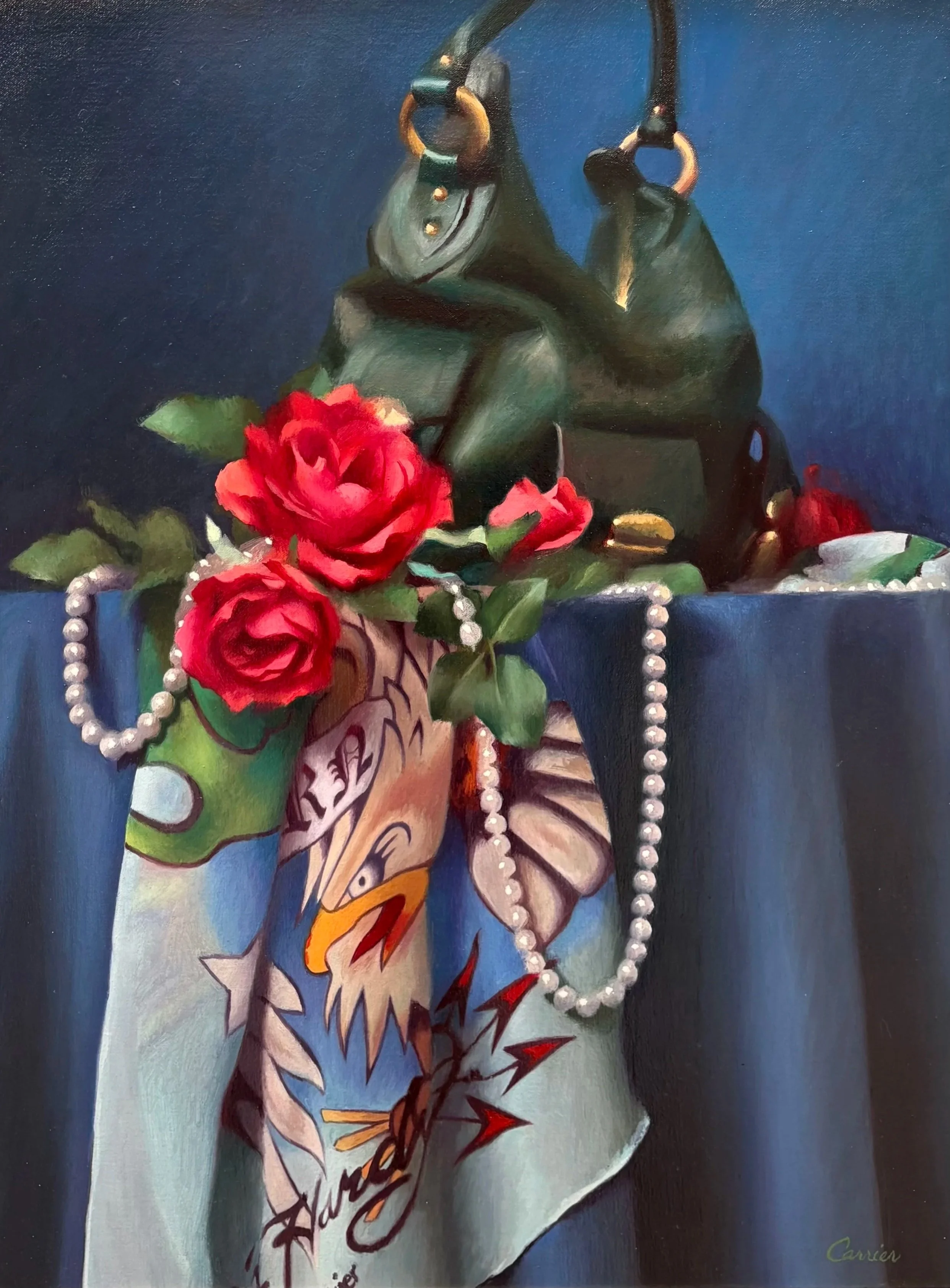 Flowers with Eagle Scarf
