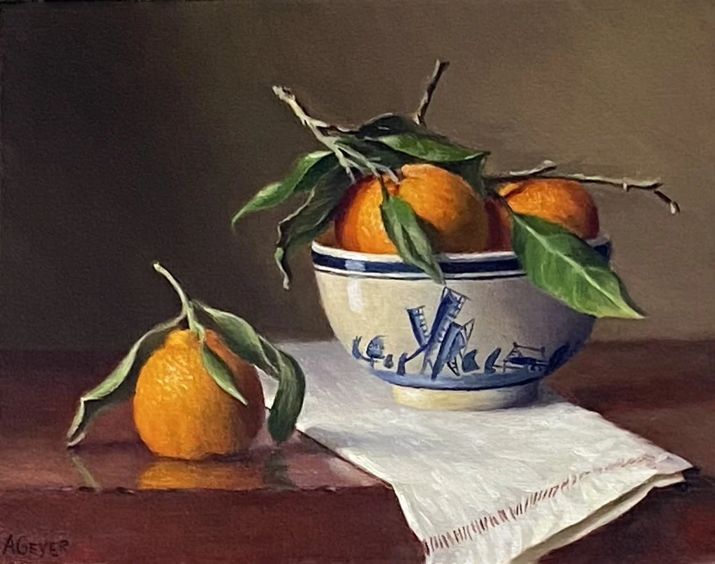 Clementines in Delft Bowl