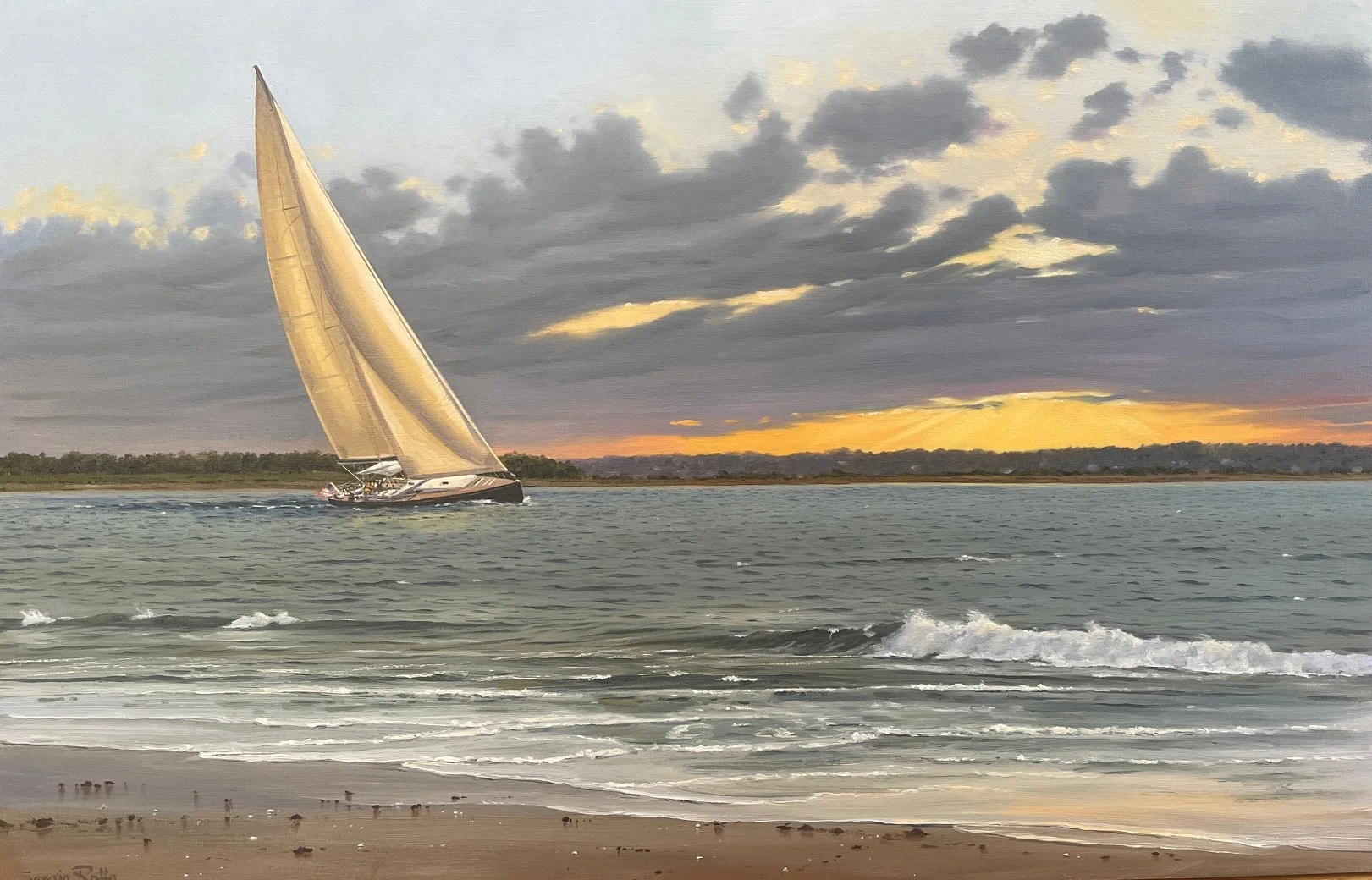 Through the Channel at Sunrise
