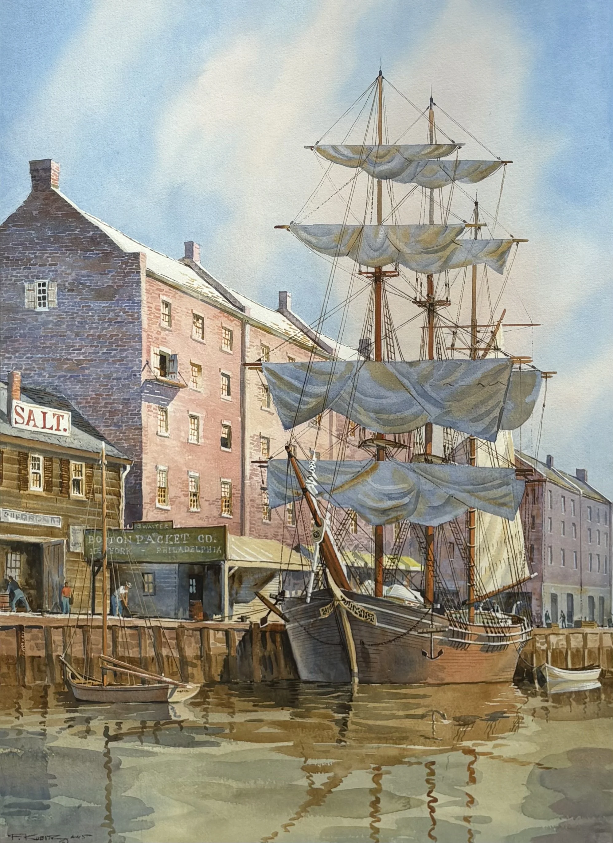 Port of Boston - Long Wharf cc.1860