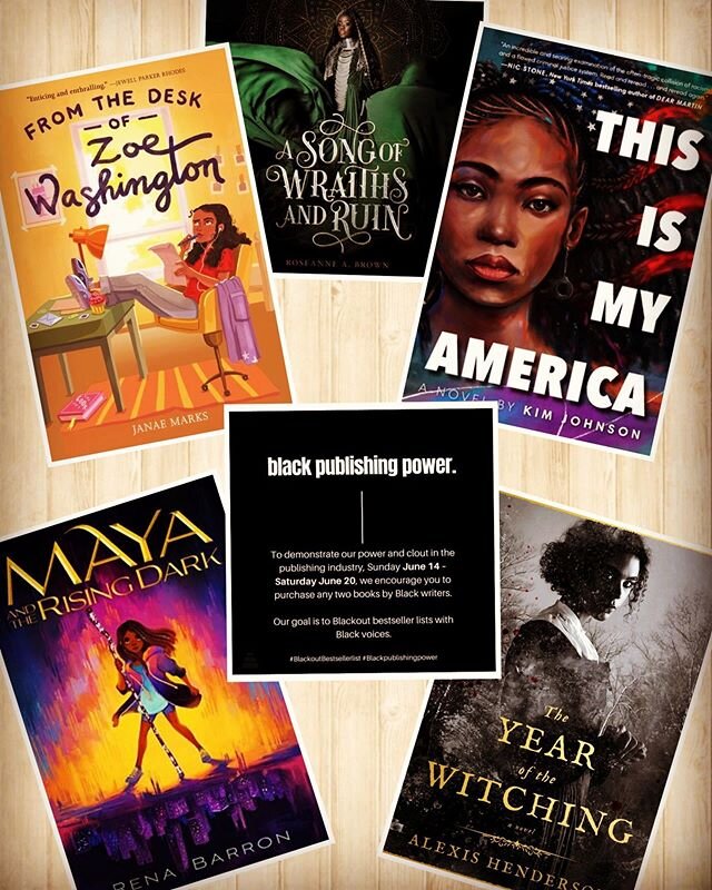 From @amistadbooks :
To demonstrate our power and clout in the publishing industry, Saturday June 13 &ndash; Saturday June 20, we encourage you to purchase any two books by Black writers. Our goal is to Blackout bestseller lists with Black voices. #B