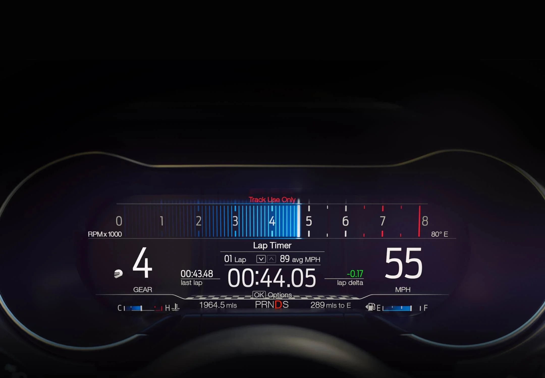 2018 Ford Mustang digital instrument cluster