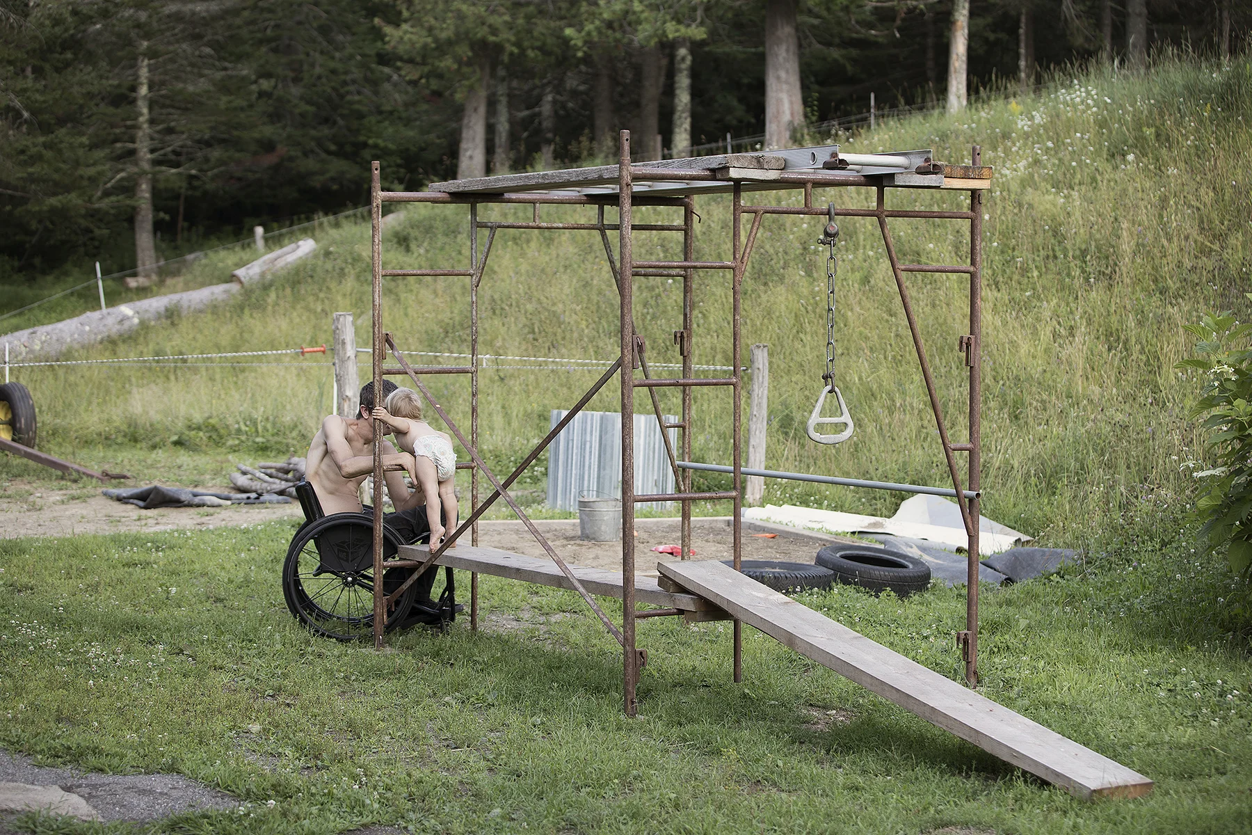 Gray and Sid on play Structure for Taos .jpg