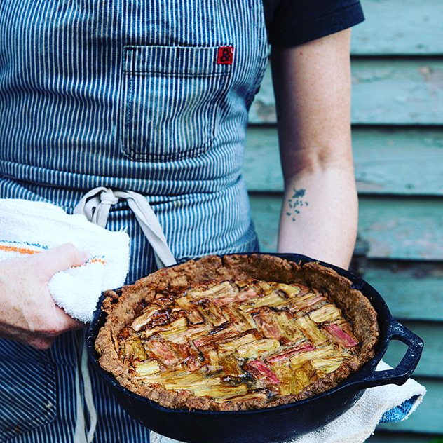 Rye tart, Black walnut frangipane, Rhubarb; Delhi, NY  (photo by Liz Clayman)
