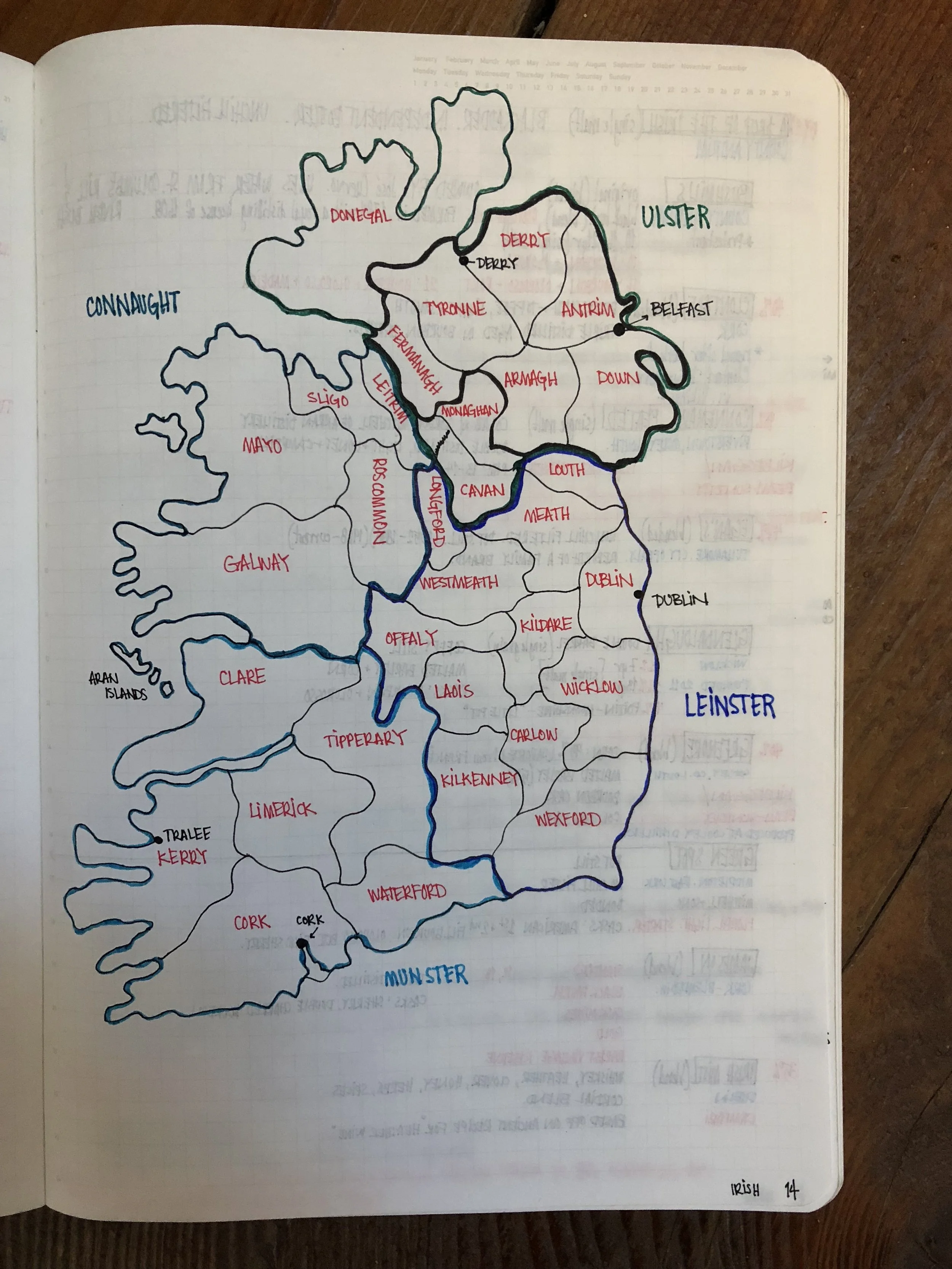 Irish County Map