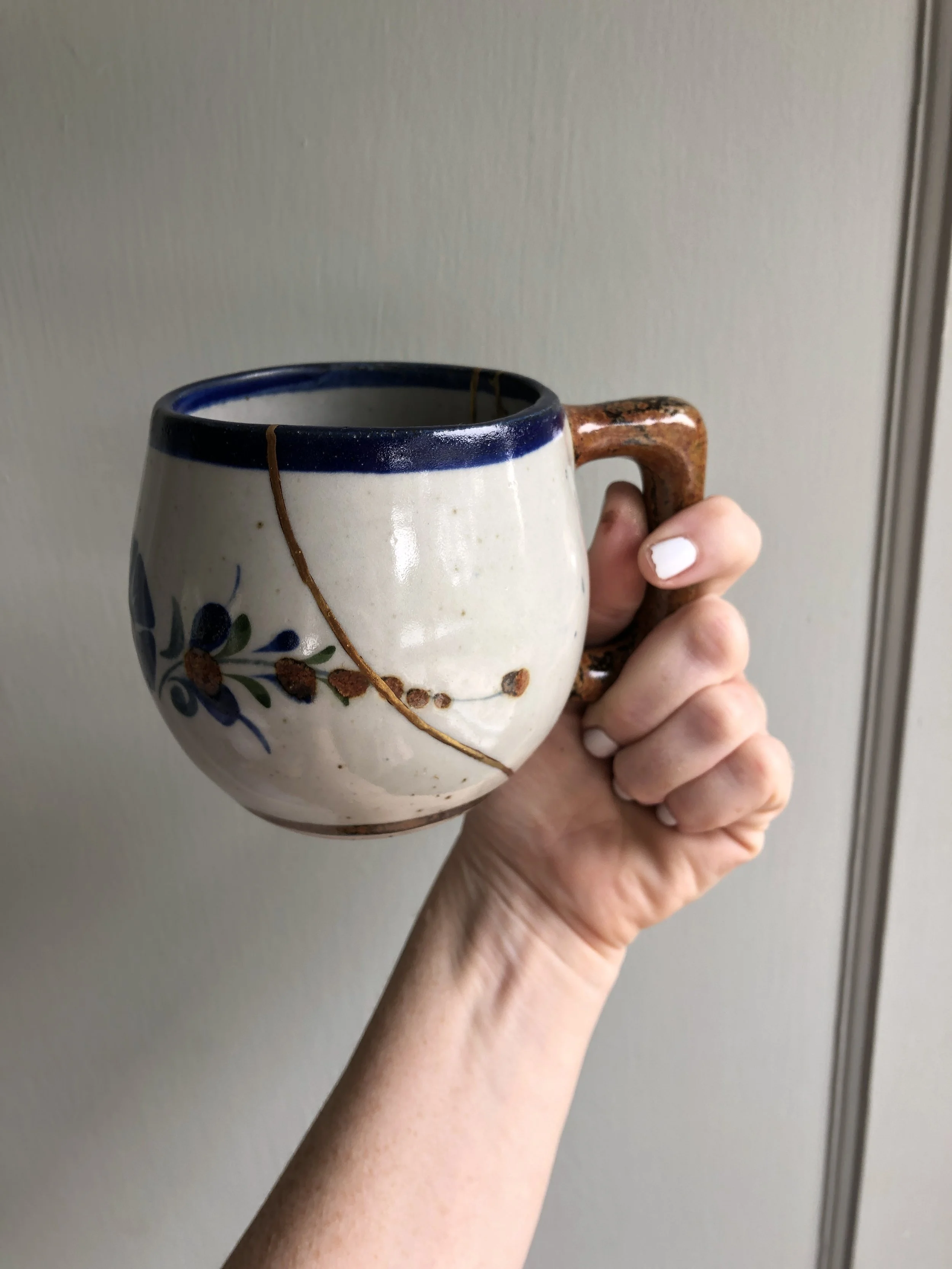 Hairline crack repair - this is the mug that started my pottery fixing journey