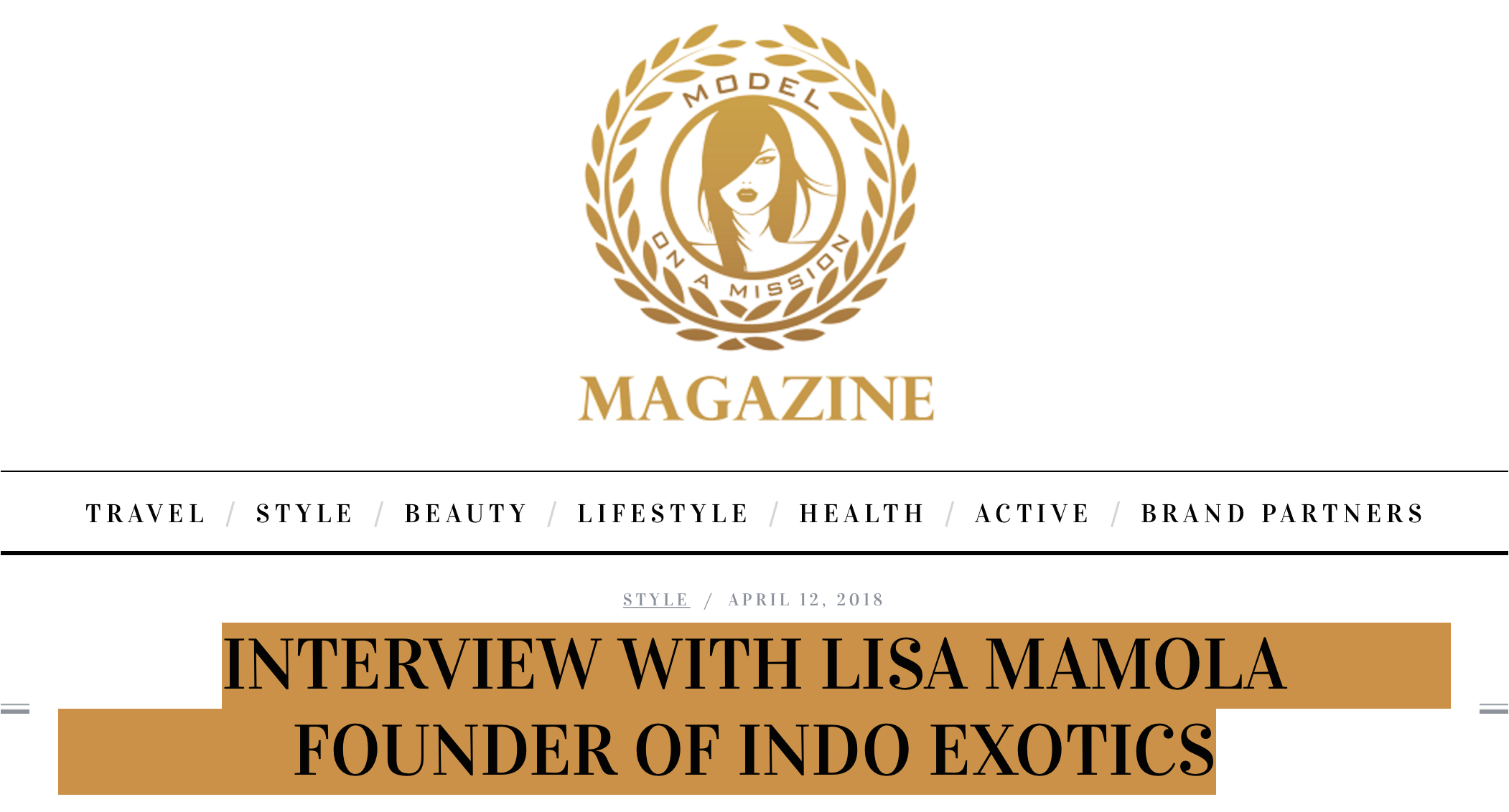 Model On A Mission Interview 