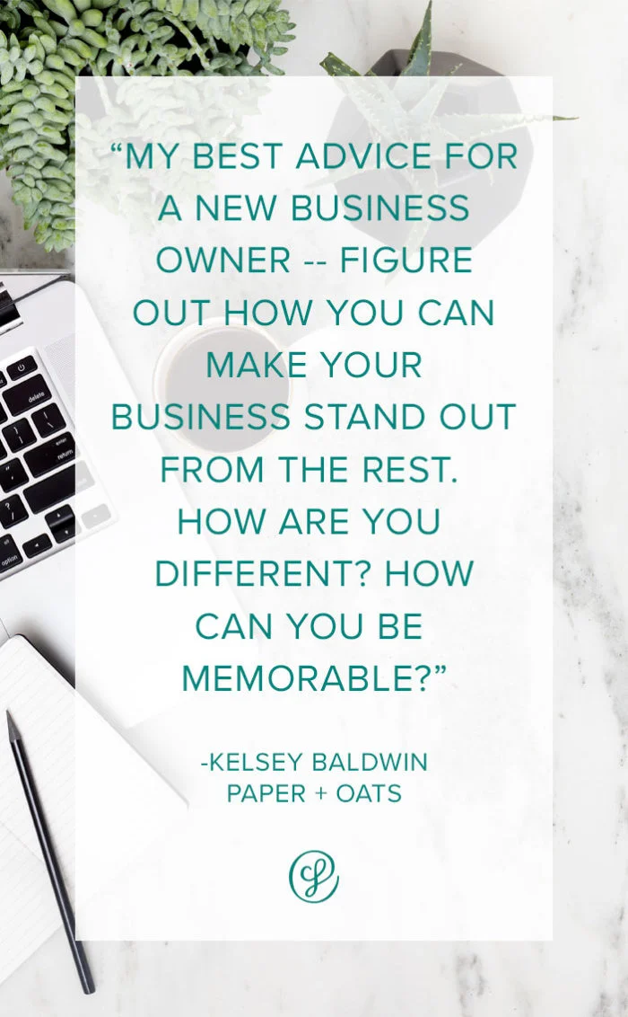 How to start a creative business - Advice and tips from Creative Business Founder Kelsey Baldwin of Paper + Oats