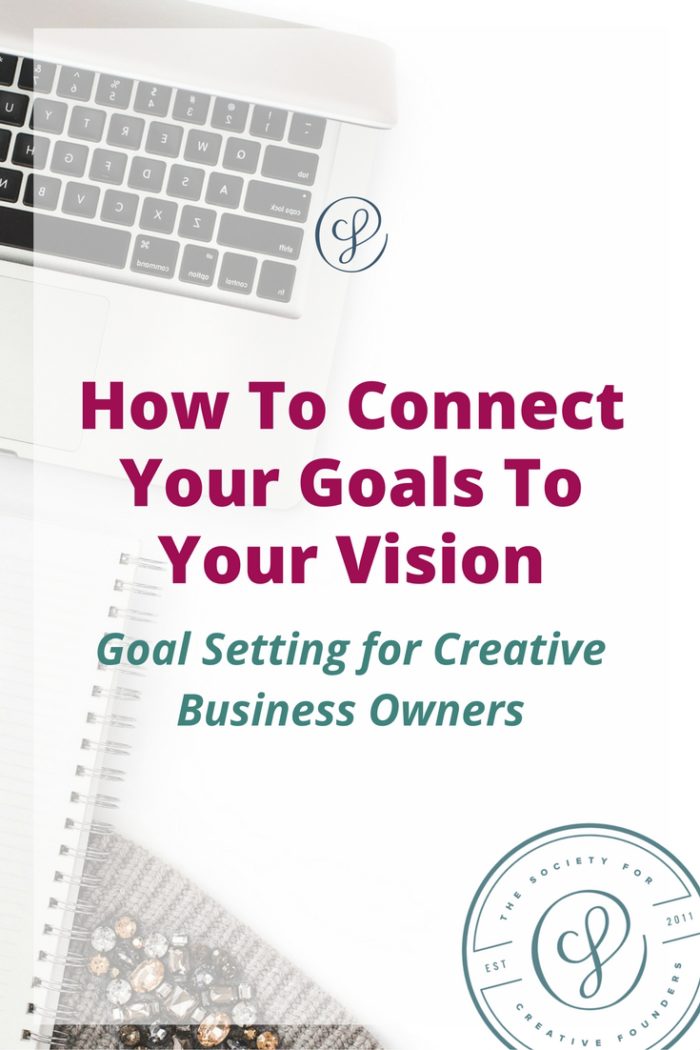 How to connect goals and vision for creative business - goal milestones