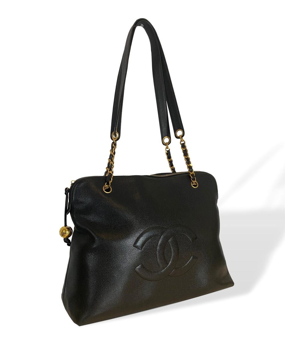 Chanel Timeless Zip Large Black Caviar Vintage Leather Tote, circa 1994
