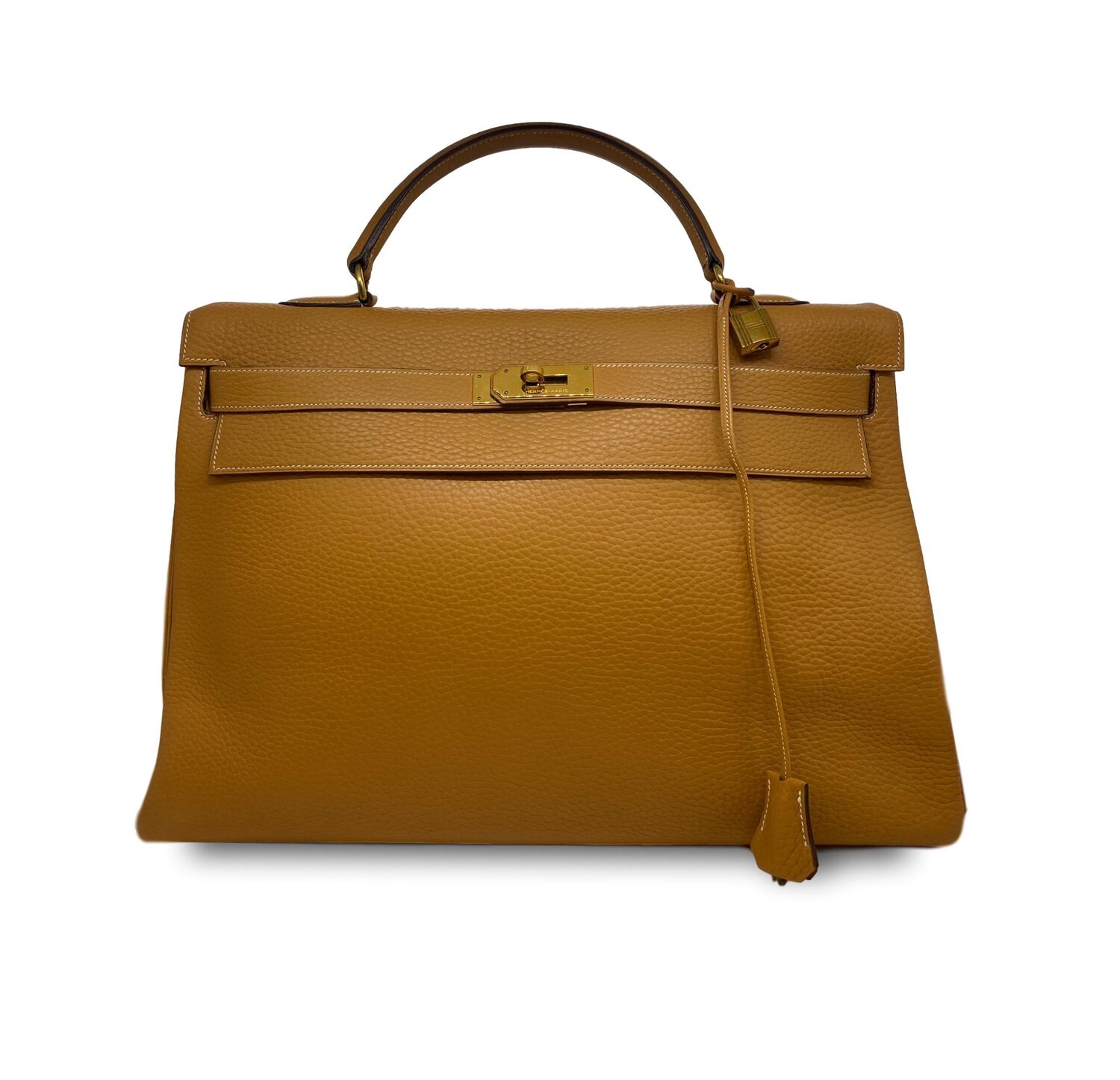 Hermès Cobalt Courchevel Leather Gold Finish Kelly Retourne 35 Bag