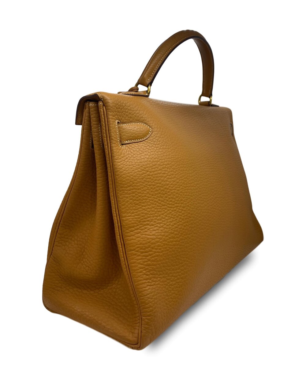 Hermes Vintage Steele Macpharson Bag Barenia Leather Gold Hardware