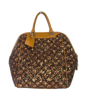 Louis Vuitton $3160 *SUNSHINE EXPRESS* Wooly BABY Souple Gold Sequin Bag  LIMITED