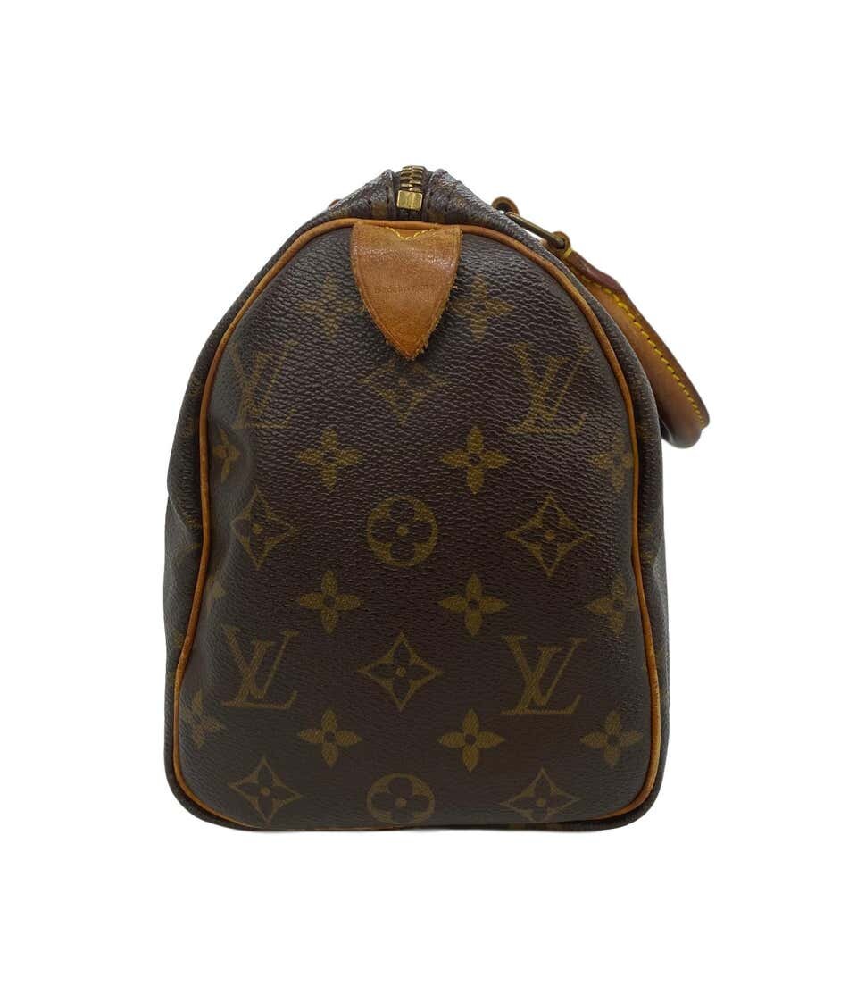 Shop for Louis Vuitton Monogram Canvas Leather Speedy 25 cm Bag - Shipped  from USA