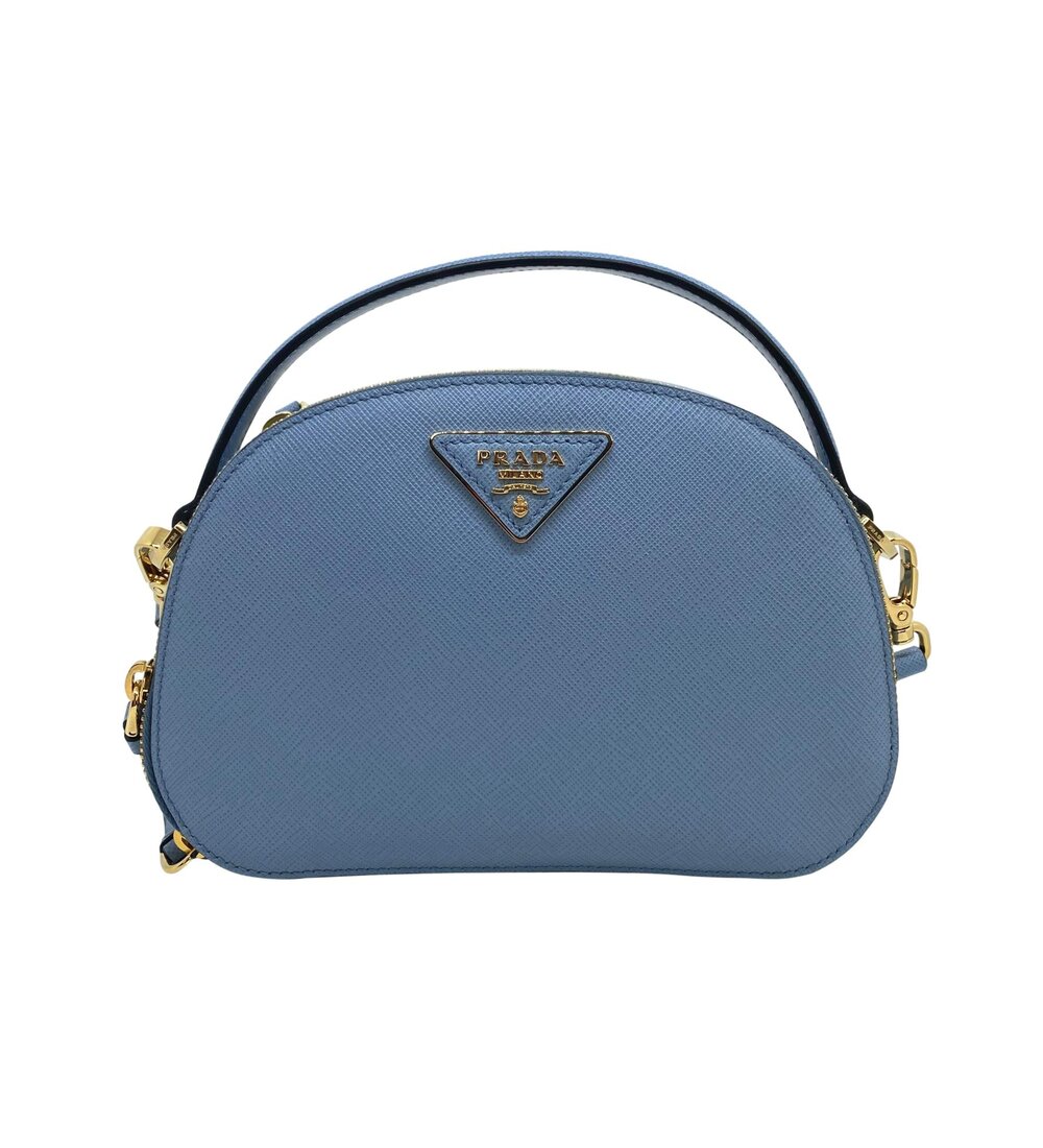 Prada Light Blue Nappa Leather Mini Crossbody Bag Nd