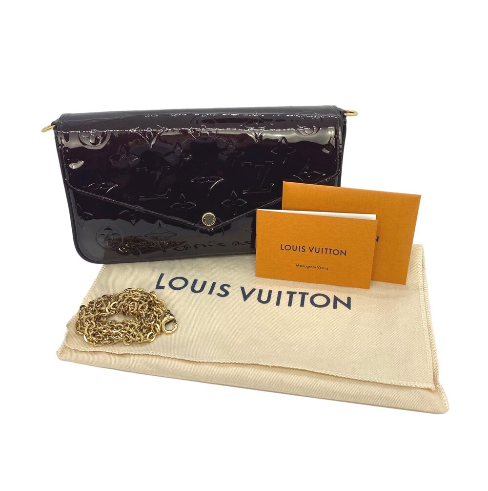 Louis Vuitton Pochette Felicie Red Monogram Vernis