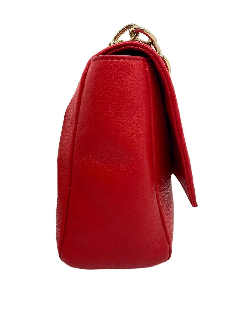 Brick Red Vintage Leather Handbags Foldover Square Crossbody