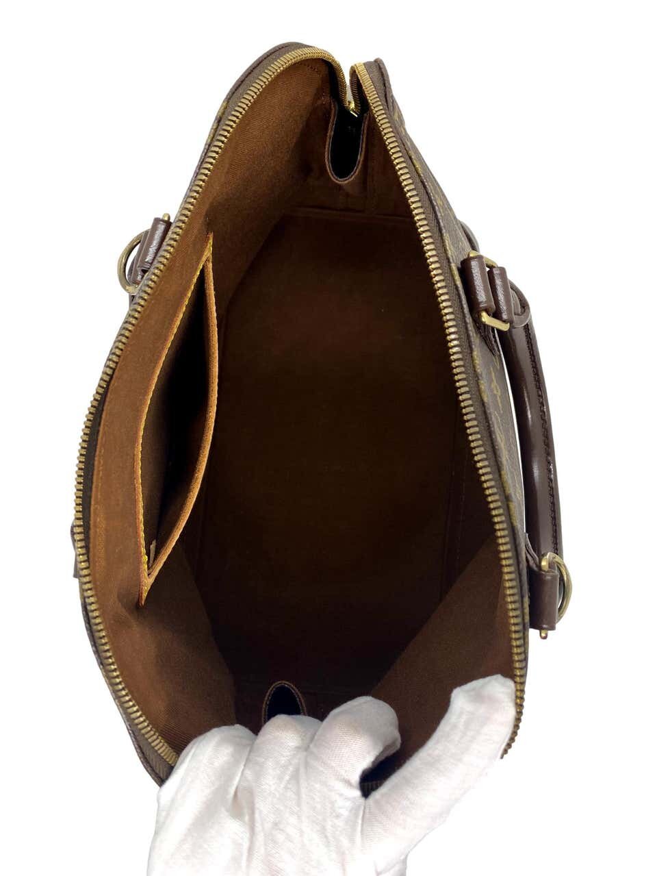 Louis Vuitton, Bags, Louis Vuitton Lv Logo Alma Hand Bag Monogram Leather  Brown France