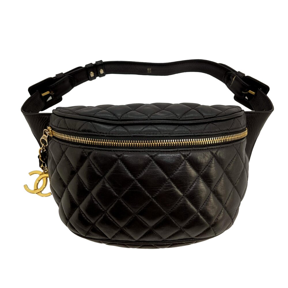 Quilted Covertible 'Bum Bag' Waist/Crossbody Bag - Dark Nude Patent – Maker  + Muse