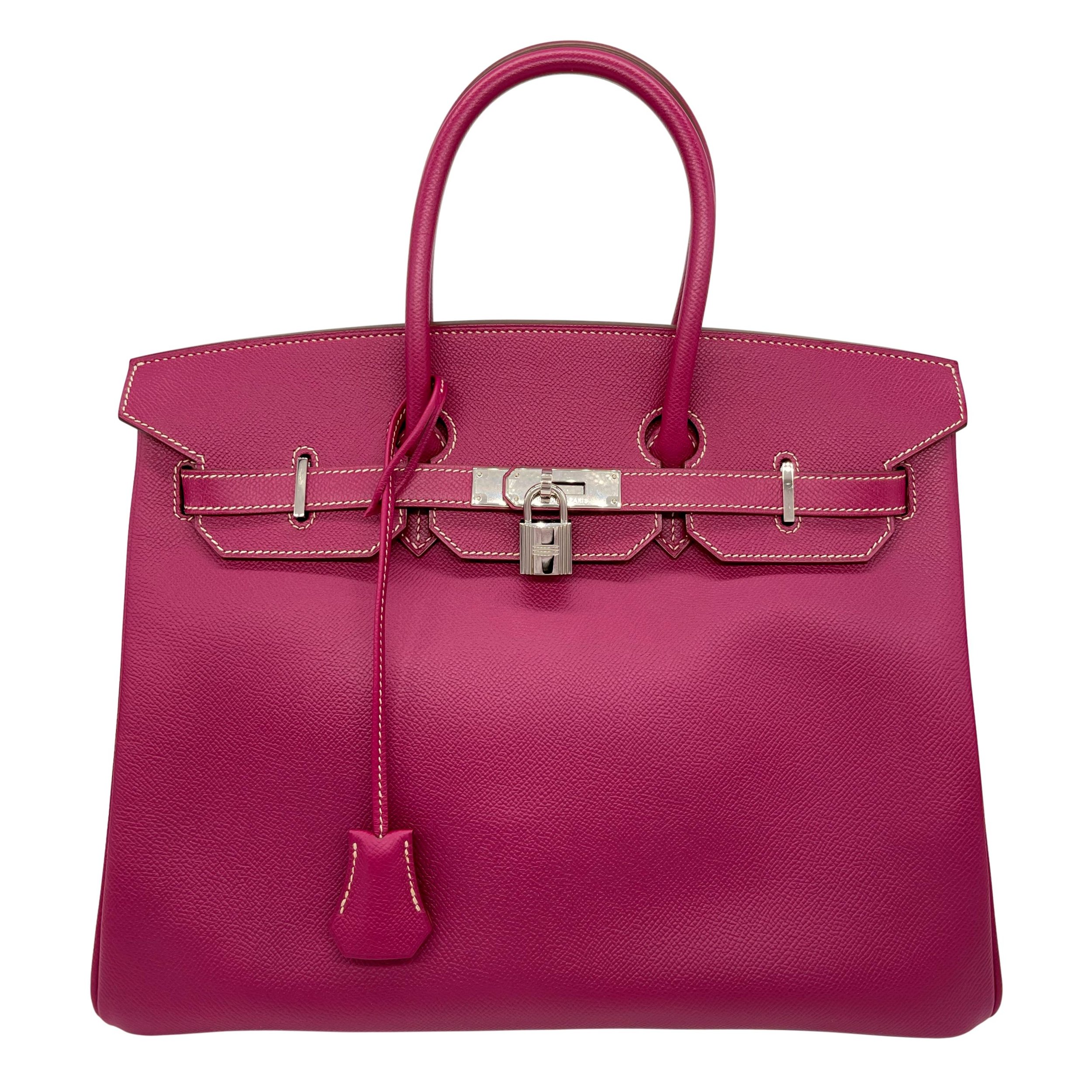 Hermès Special Edition Bi-Color Tosca & Rose Tyrien Epsom Candy 35cm Birkin Bag