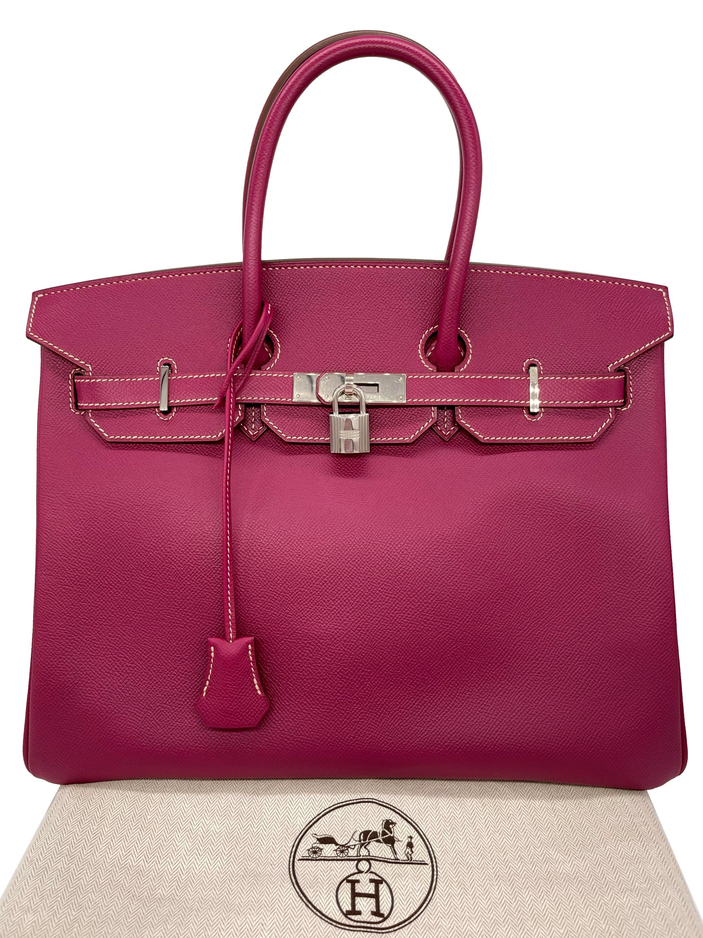 Hermès Special Edition Bi-Color Tosca & Rose Tyrien Epsom Candy 35cm Birkin Bag