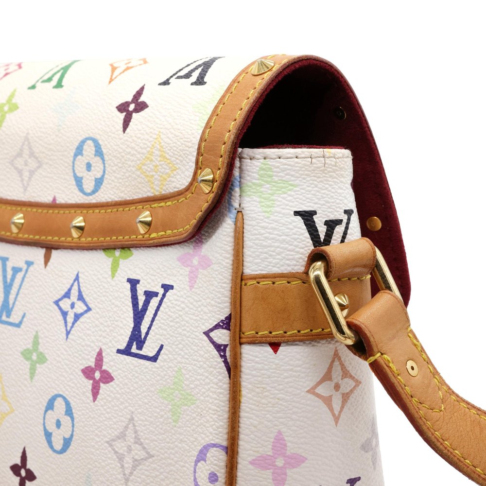 Louis Vuitton Monogram Multicolor Flap Shoulder Bag Black