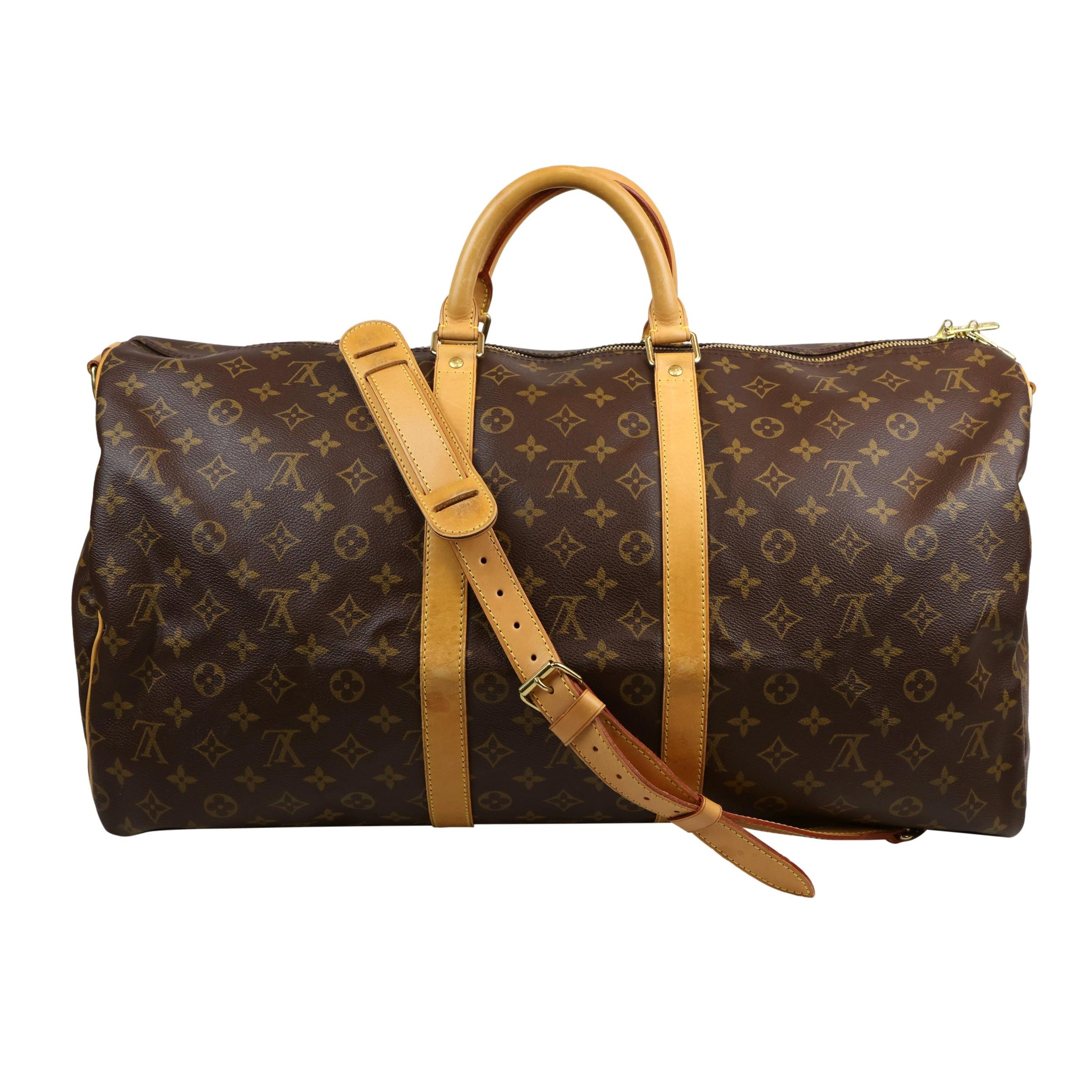 Louis Vuitton Monogram Keepall 55 Bandouliere Duffle Carry-On Bag, France 2000.