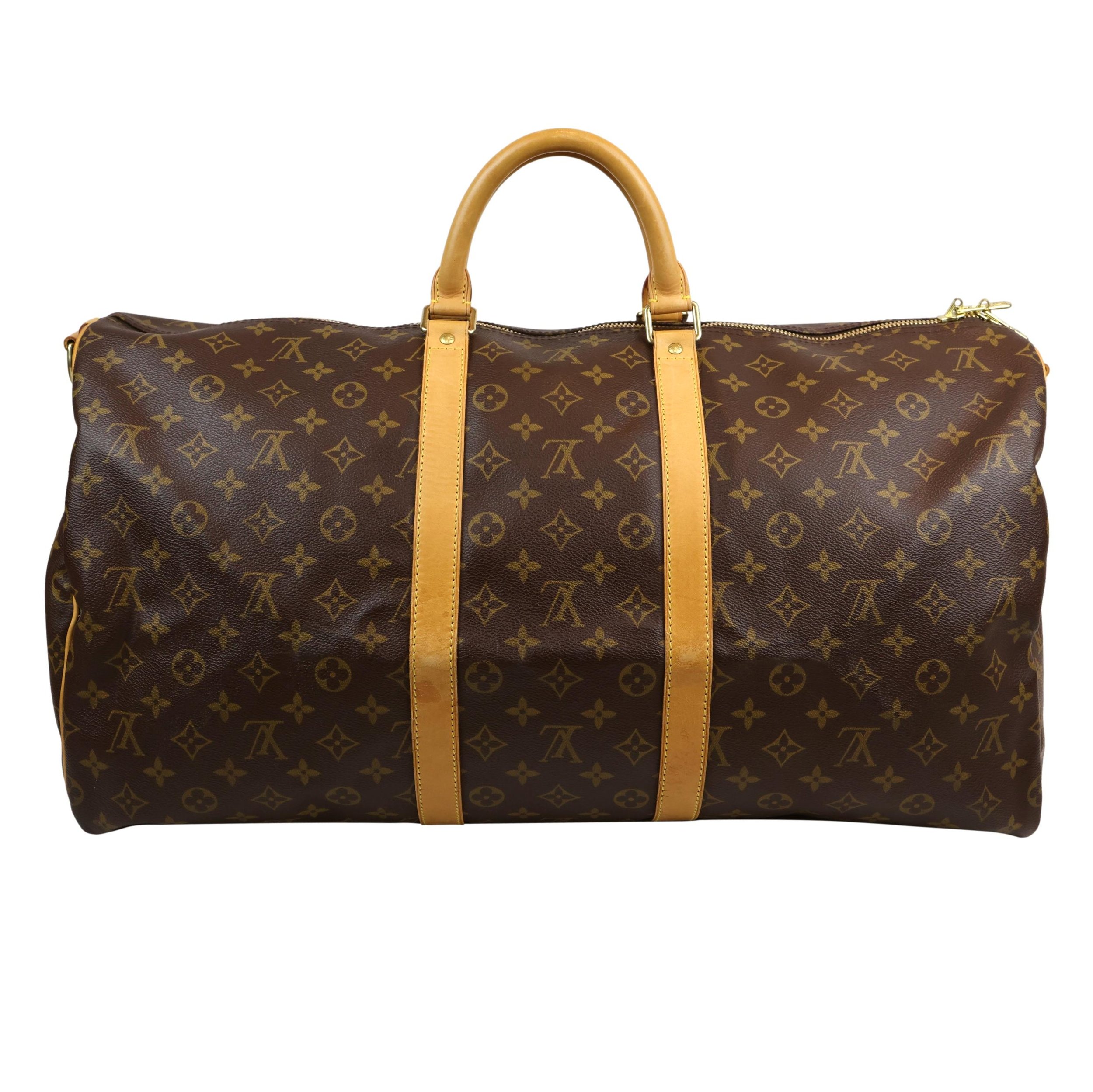 Louis Vuitton Monogram Keepall 55 Bandouliere Duffle Carry-On Bag, France 2000.