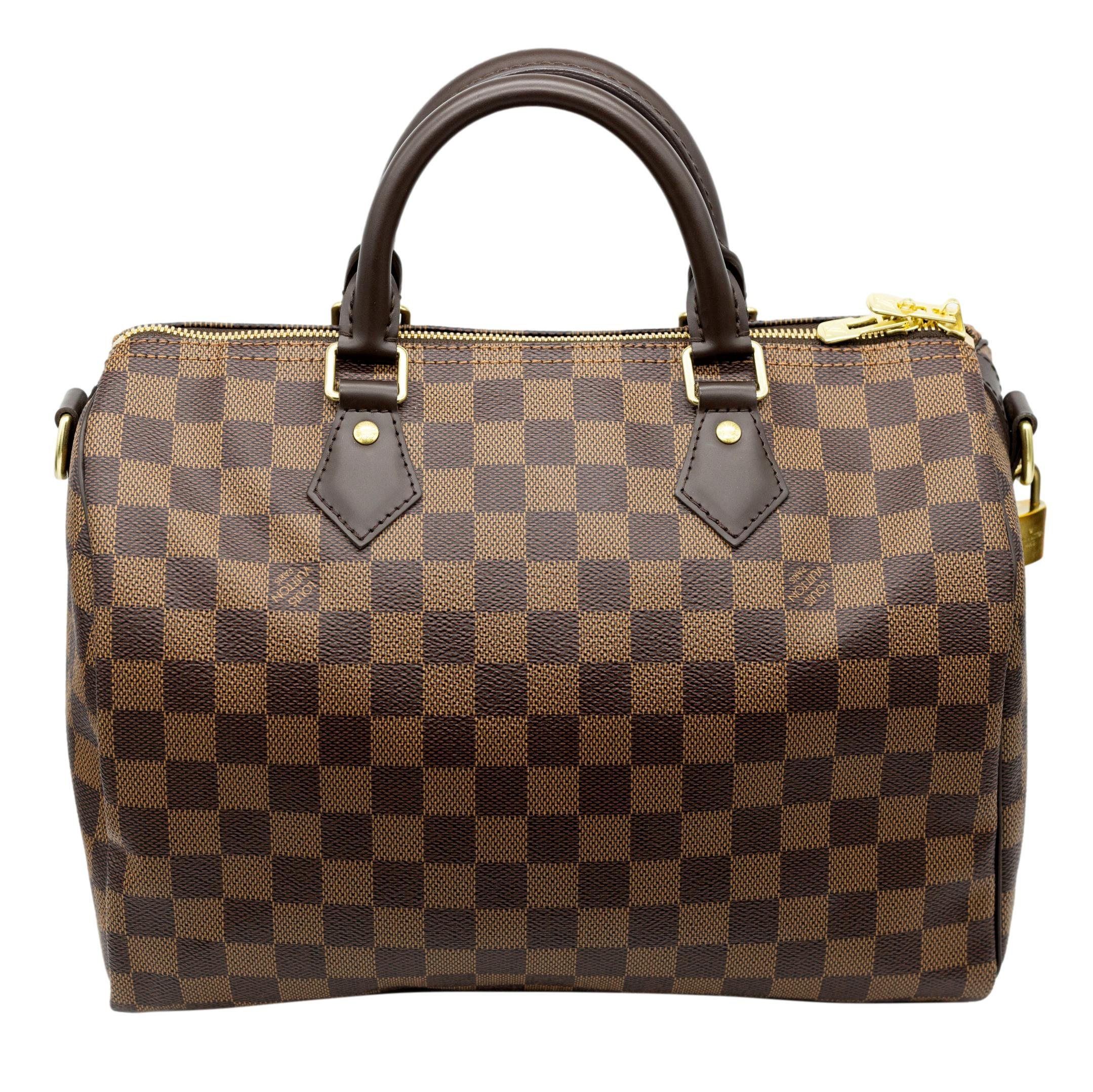 Louis Vuitton Damier Ebene Speedy 30 Bandoulière Top Handle Bag, USA 2019.