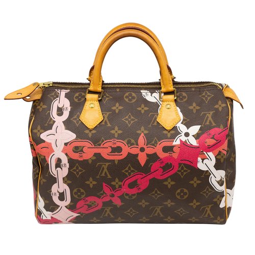 Louis Vuitton x Urs Fischer Limited Black and Red Tufted Monogram Canvas  Speedy 25 For Sale at 1stDibs