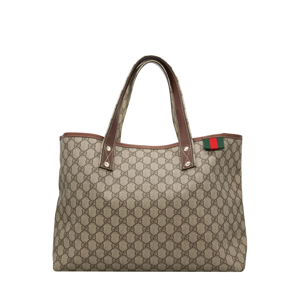 Gucci GG Monogram Shopper Bag Brown