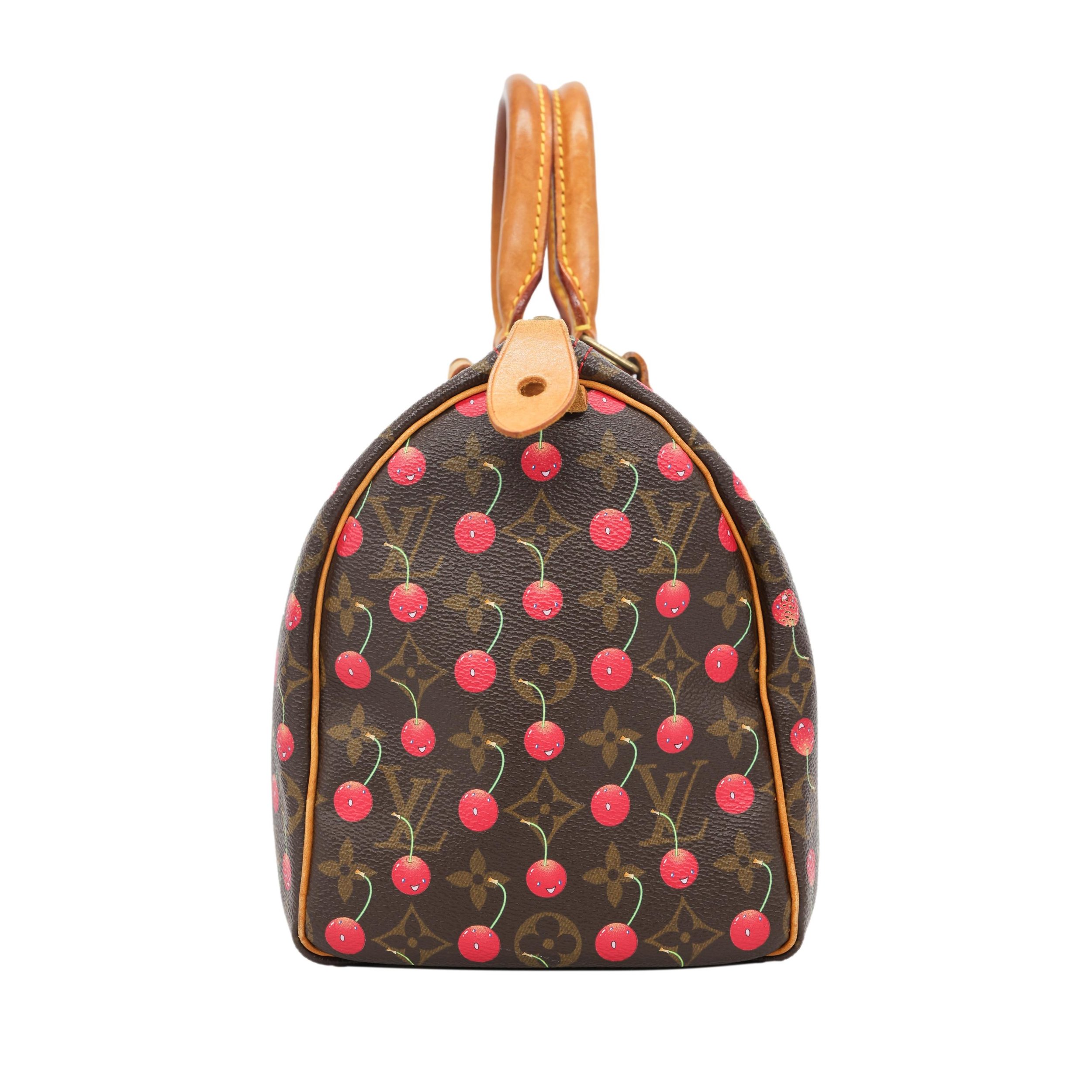 Louis Vuitton Limited Edition Takashi Murakami Cerises Speedy 25 Handbag 1990-99