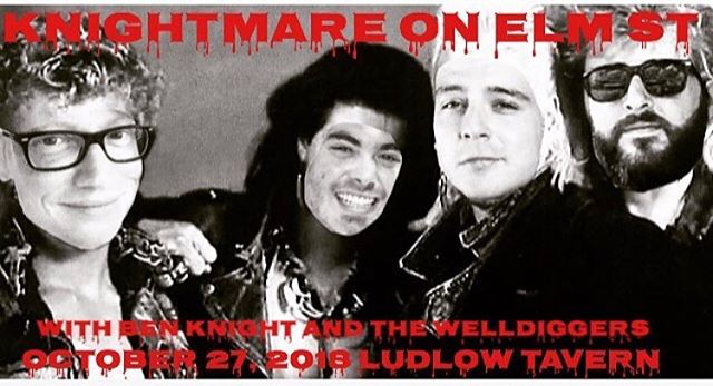 TONIGHT: One night only, the return of Ben Knight and the Boo Boo&rsquo;s to the stage @ludlowtavernky for Knightmare on Elm Street!
Our special bud @kansasryan on drums, @badgirl_le_le on the mic. We&rsquo;ve got some spooky covers in store for you!